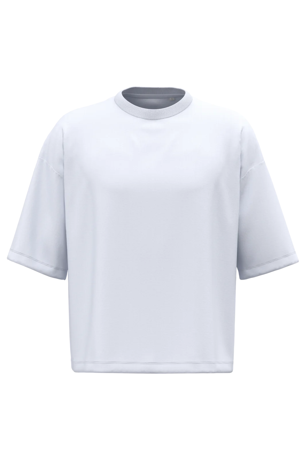T-shirt écoresponsable boxy à épaules tombantes homme NS348 — White