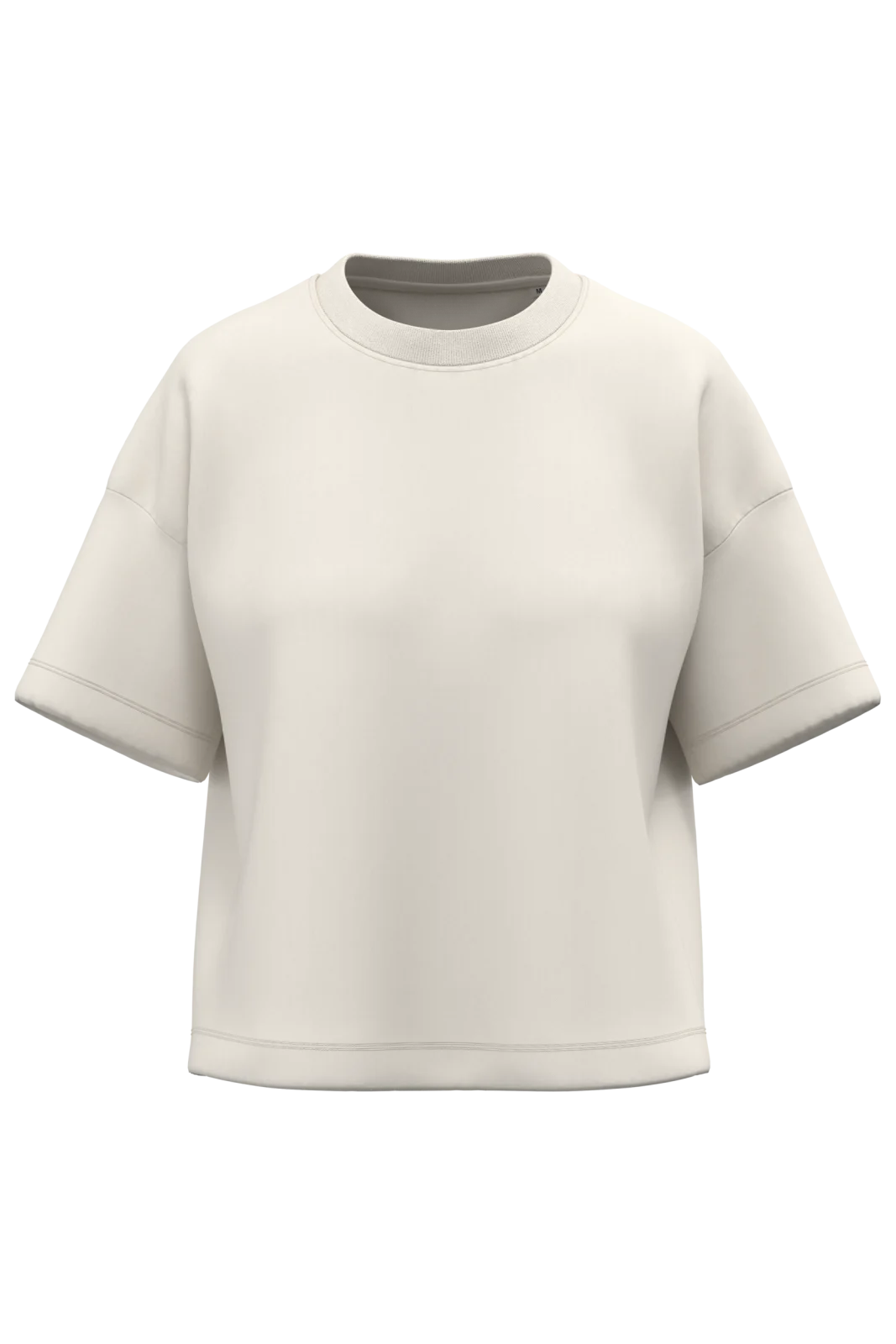 T-shirt écoresponsable boxy à épaules tombantes femme NS349 — Ivory