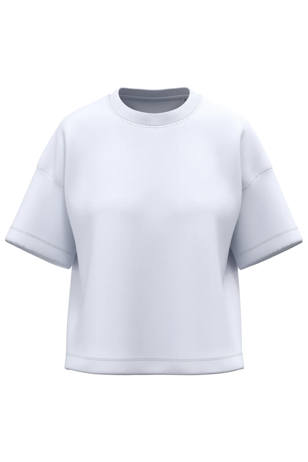 T-shirt écoresponsable boxy à épaules tombantes femme NS349 — White