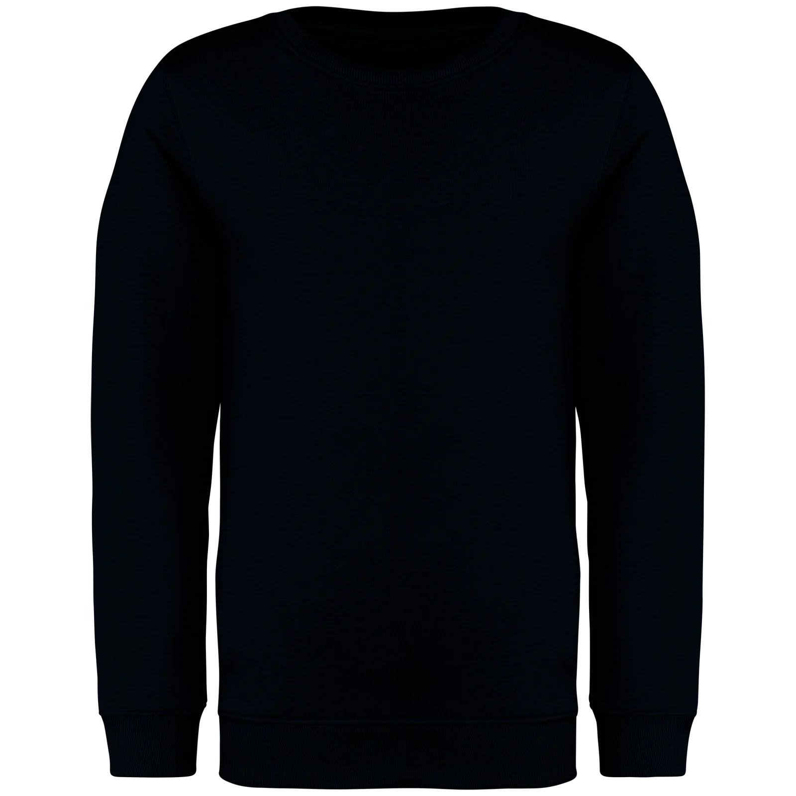 Sweat-shirt écoresponsable à col rond enfant NS403 — Black
