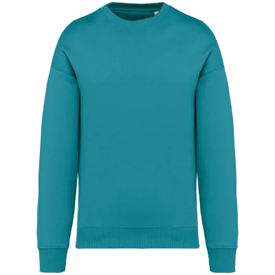 Sweat-shirt écoresponsable à col rond oversize unisexe NS407 — Adriatic Blue