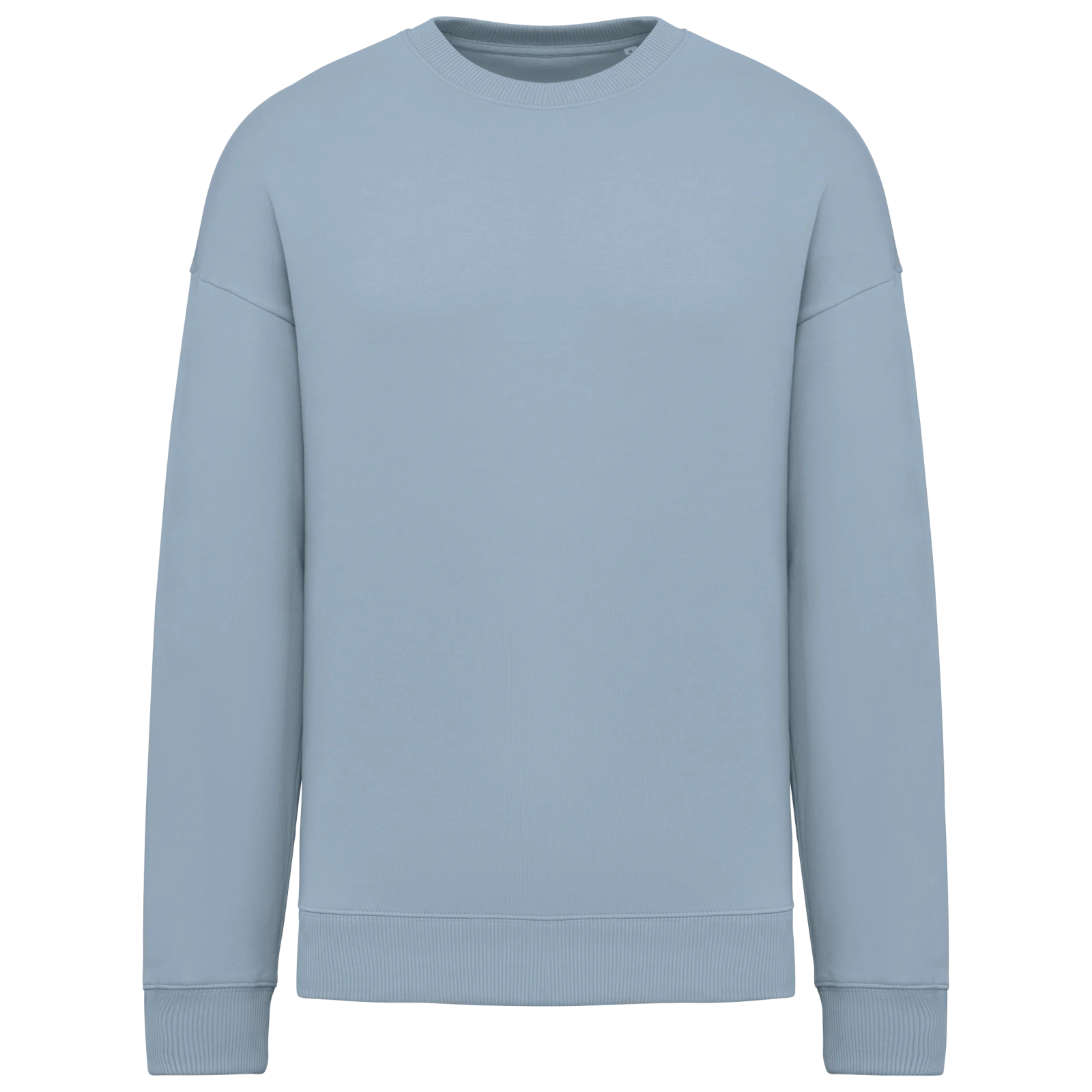 Sweat-shirt écoresponsable à col rond oversize unisexe NS407 — Aquamarine