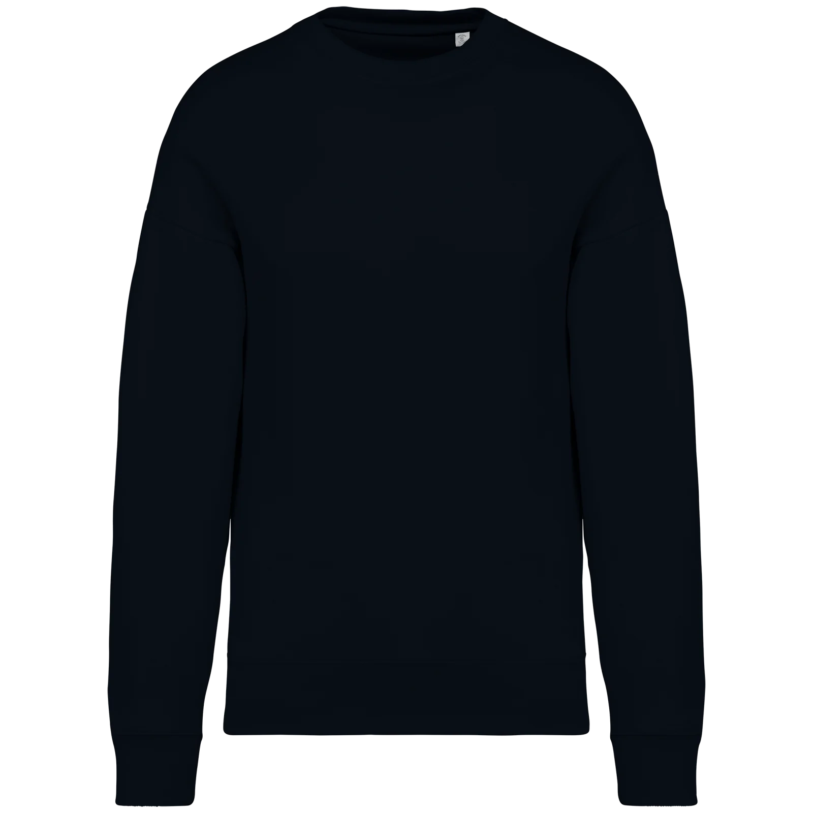 Sweat-shirt écoresponsable à col rond oversize unisexe NS407 — Black