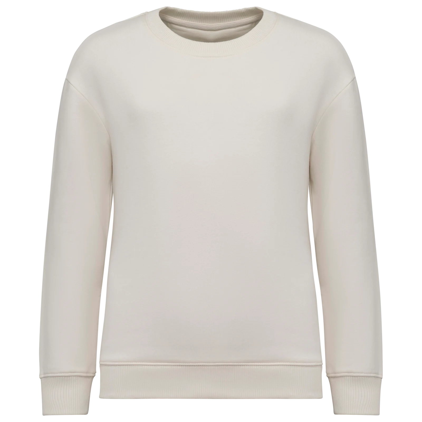 Sweat-shirt écoresponsable à col rond oversize enfant NS437 — Ivory