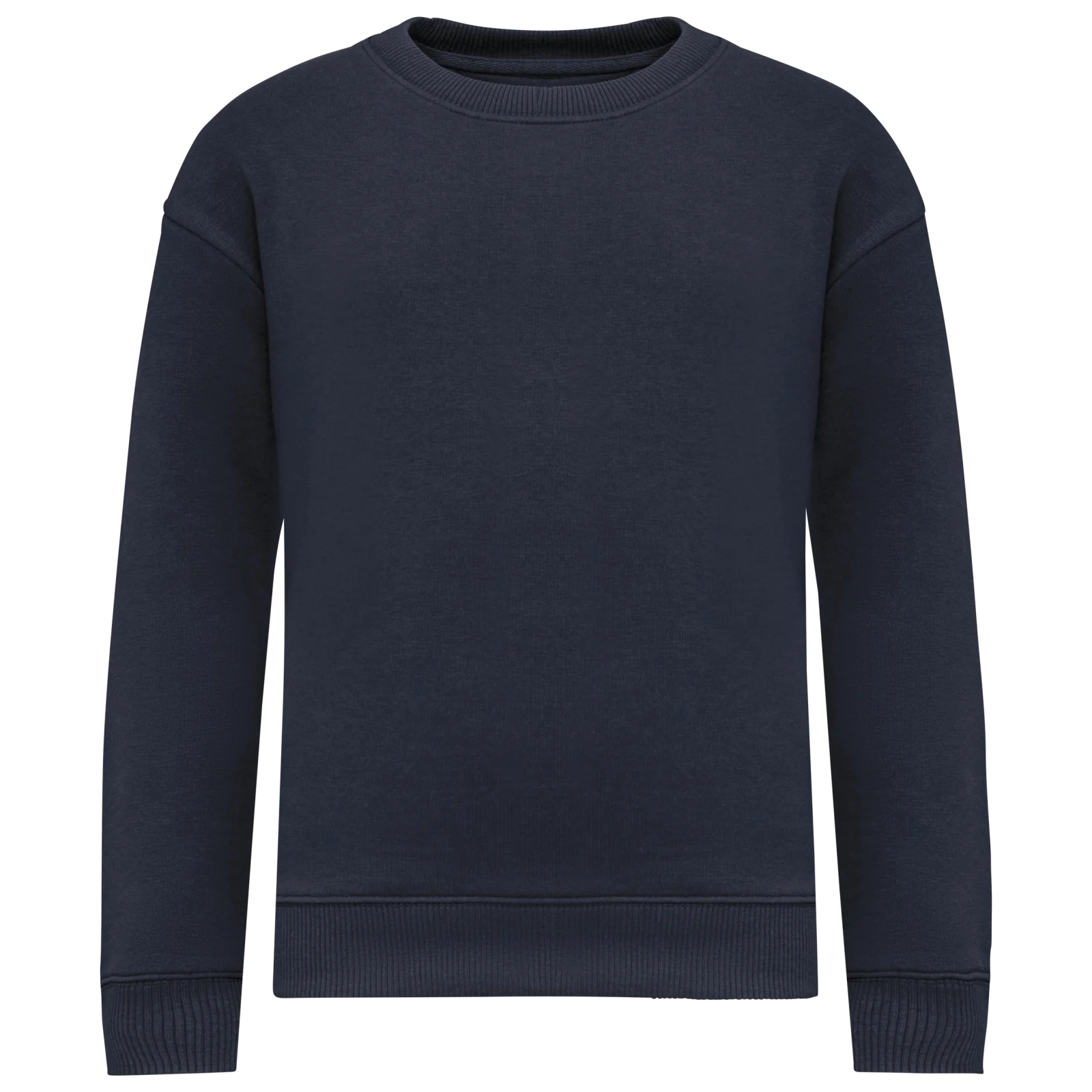 Sweat-shirt écoresponsable à col rond oversize enfant NS437 — Navy Blue