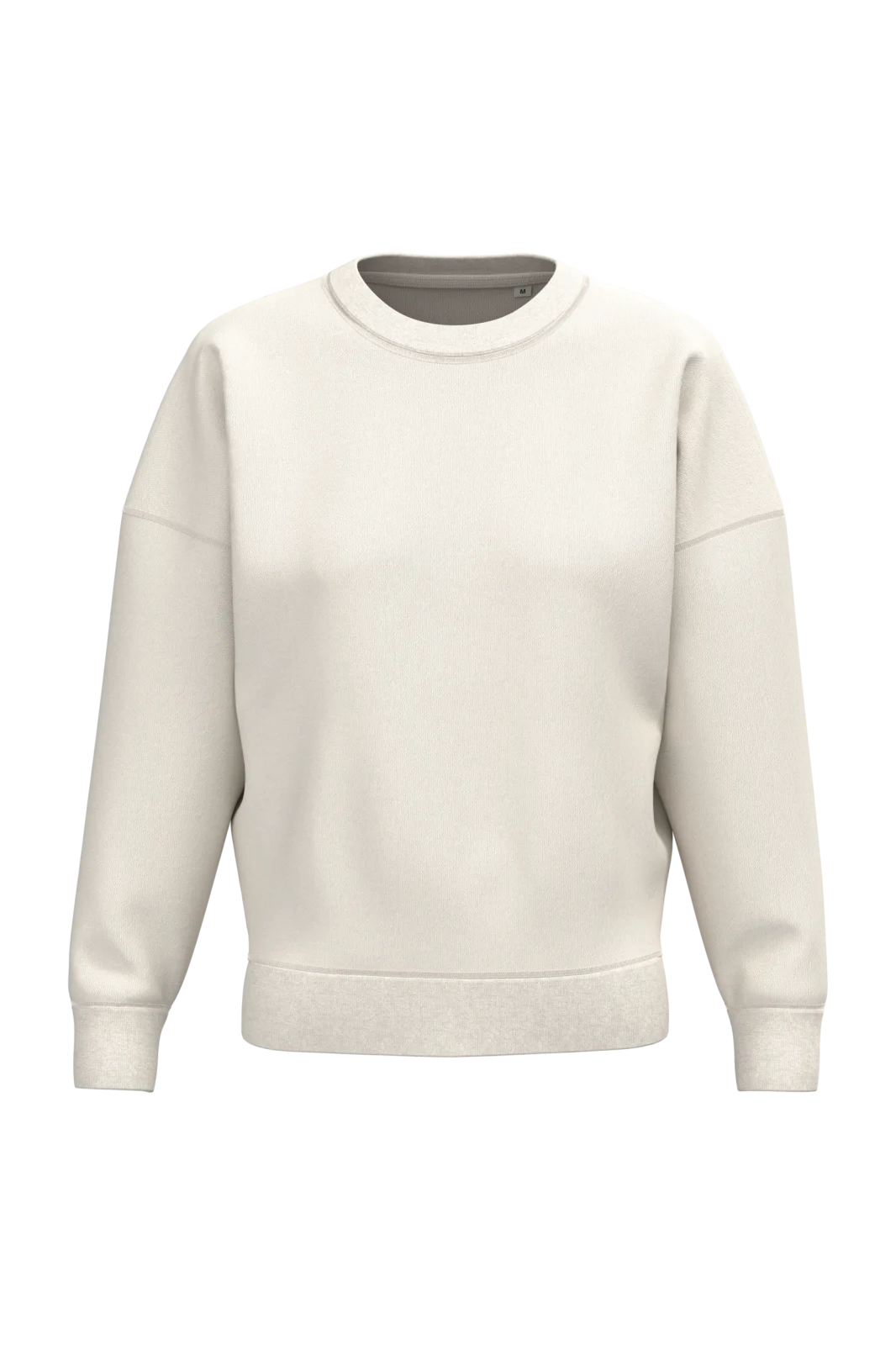 Sweat-shirt écoresponsable à col rond à épaules tombantes femme NS439 — Ivory