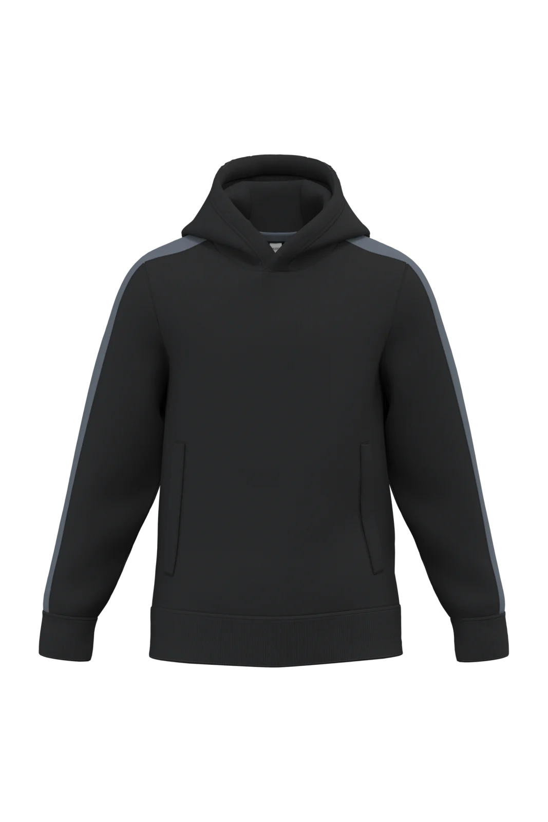 Sweat-shirt à capuche teamwear bicolore enfant PA3056 — Black / sporty grey
