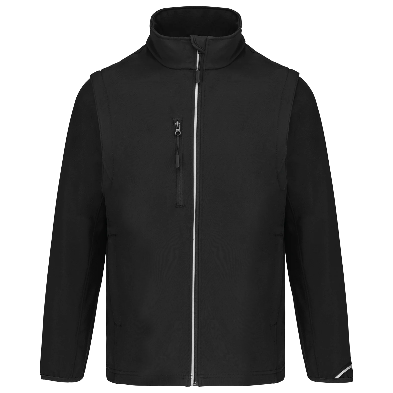 Veste softshell sport manches amovibles unisexe PA323 — Black