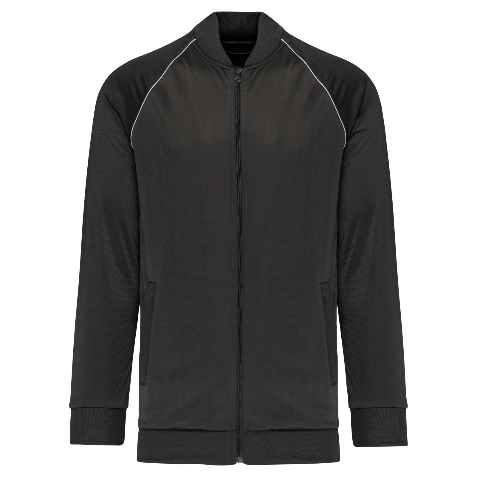 Veste de survêtement zippée avec liseré unisexe PA384 — Dark Grey