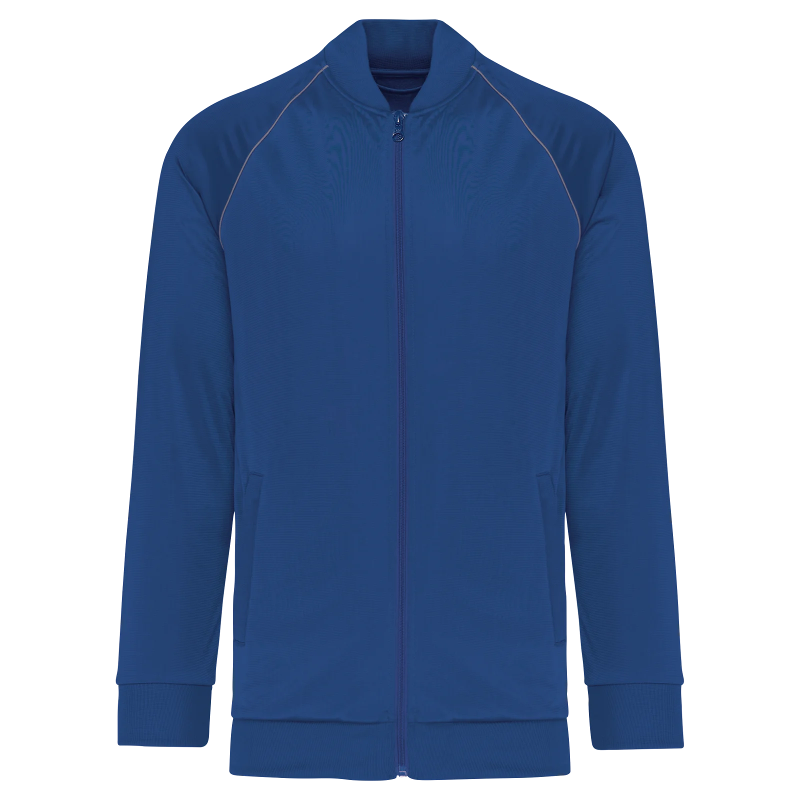Veste de survêtement zippée avec liseré unisexe PA384 — Dark Royal Blue
