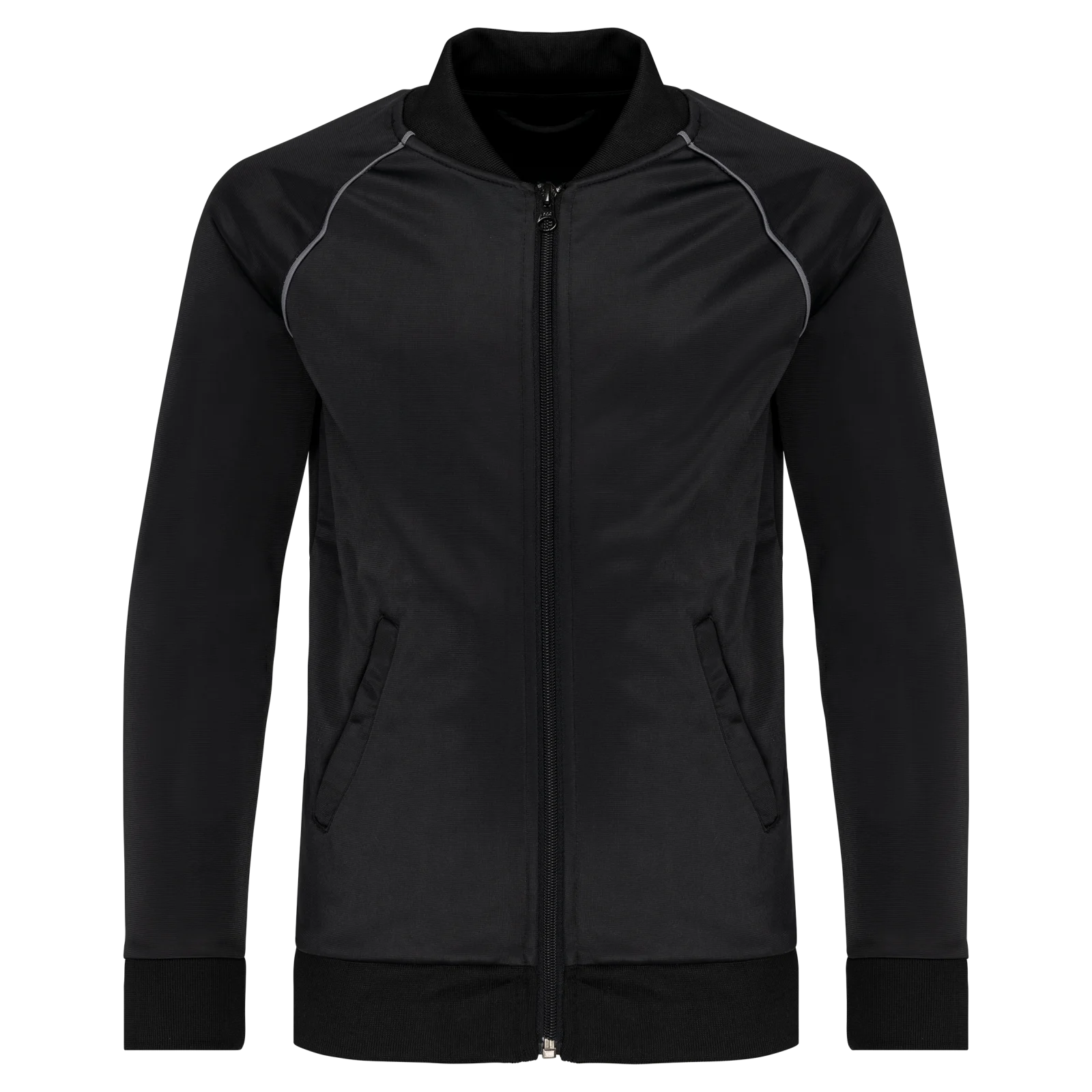 Veste de survêtement zippée avec liseré enfant PA385 — Black