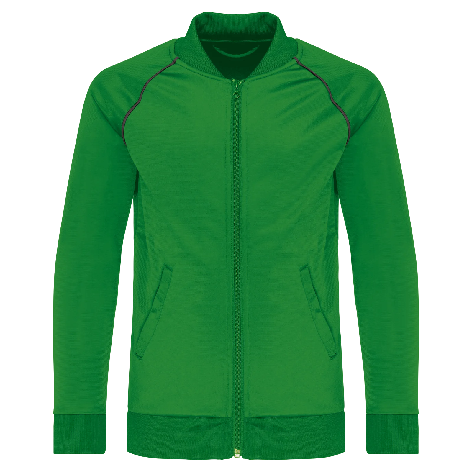 Veste de survêtement zippée avec liseré enfant PA385 — Green