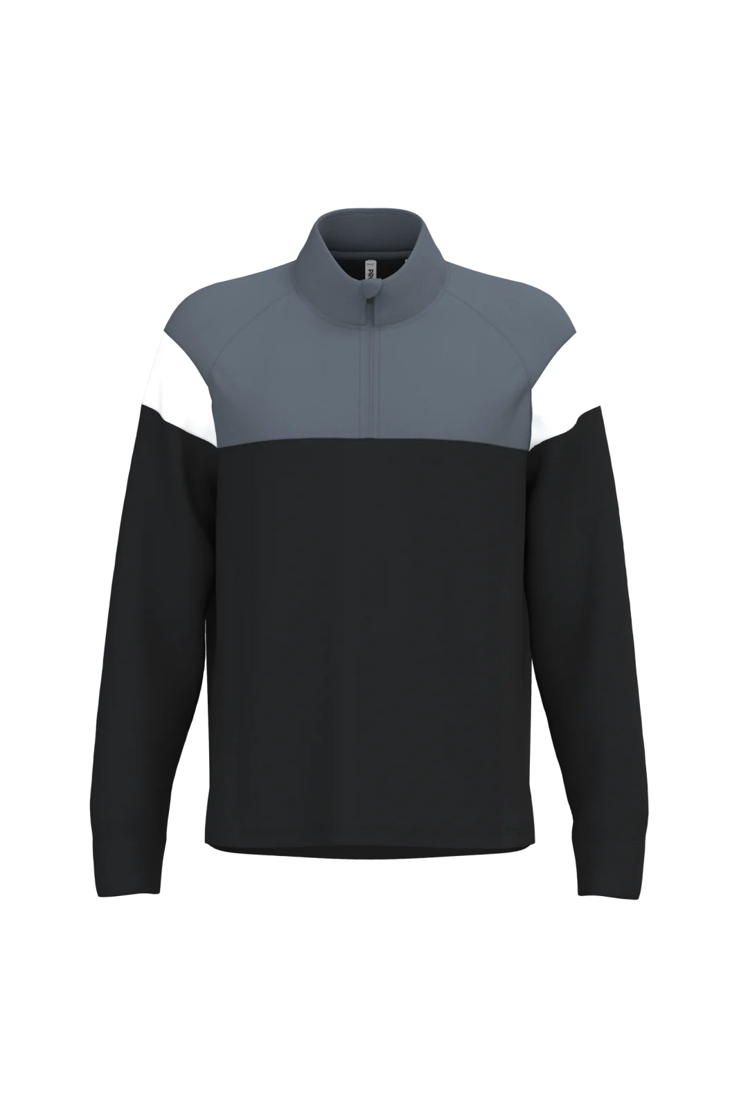 Sweat d'entrainement 1/4 zip unisexe PA387 — Black / sporty grey