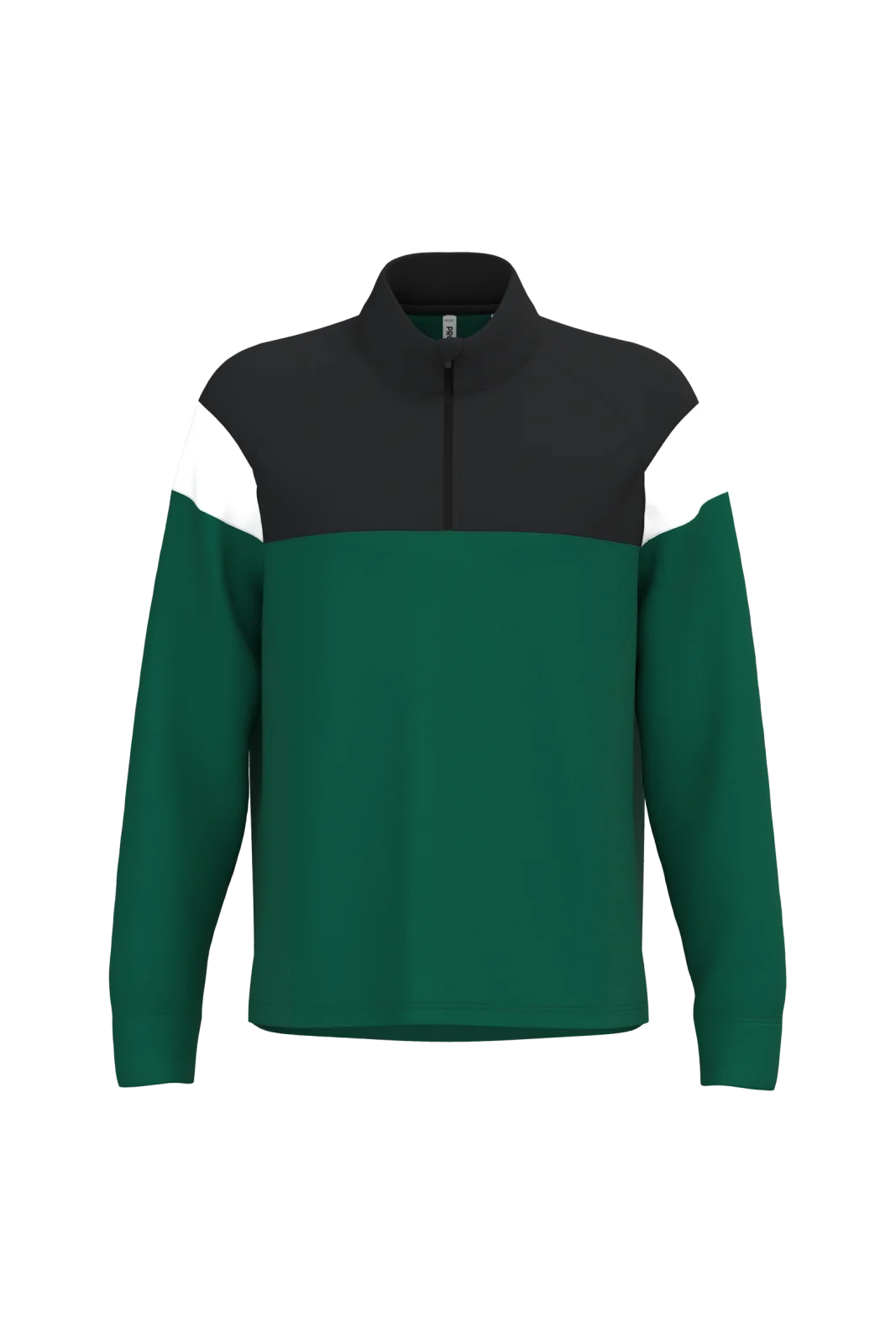 Sweat d'entrainement 1/4 zip unisexe PA387 — Dark Green / Black