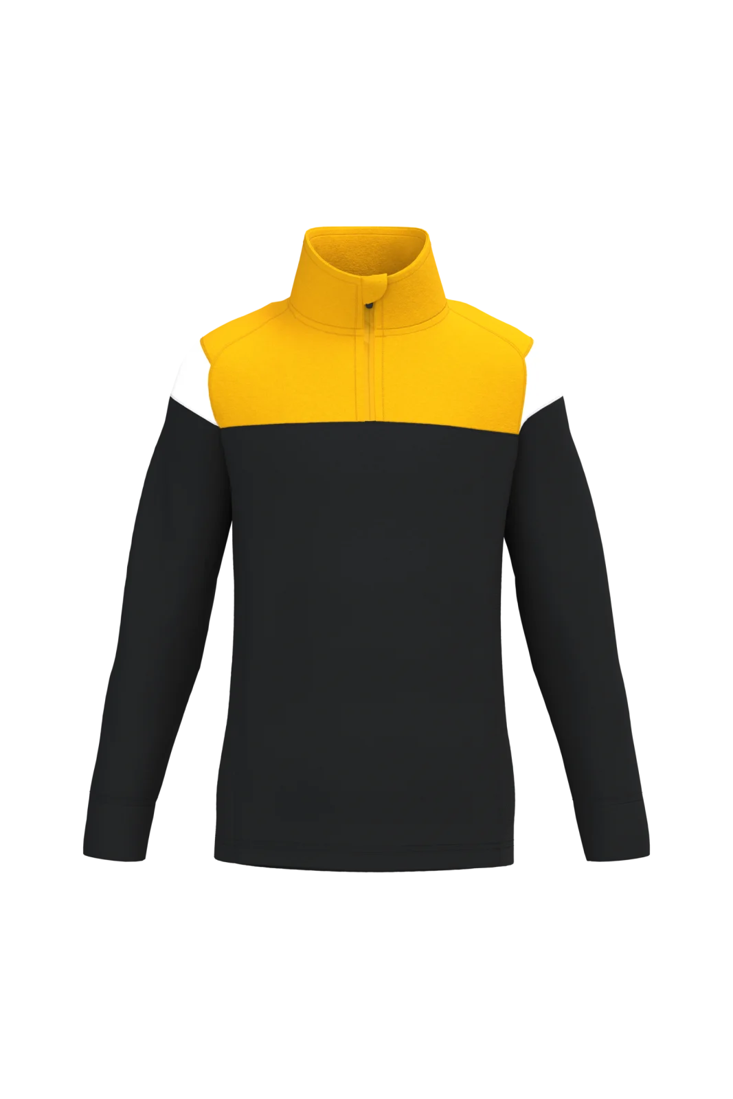 Sweat d'entrainement 1/4 zip enfant PA388 — Black / Sporty Yellow