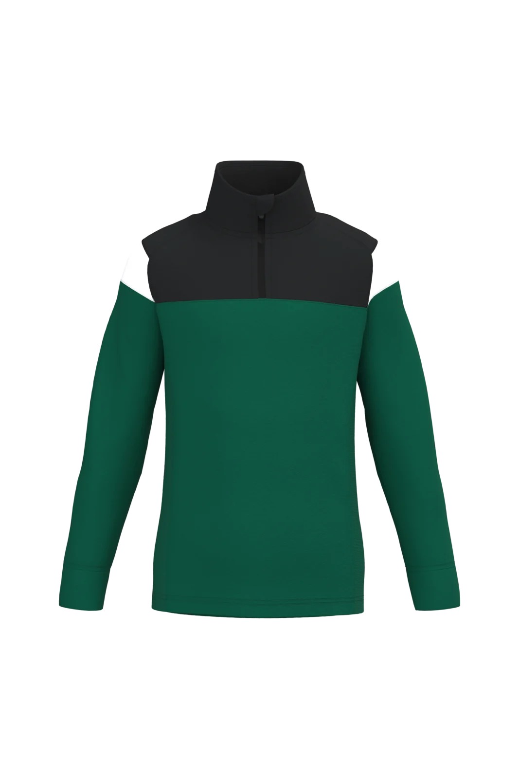 Sweat d'entrainement 1/4 zip enfant PA388 — Dark Green / Black
