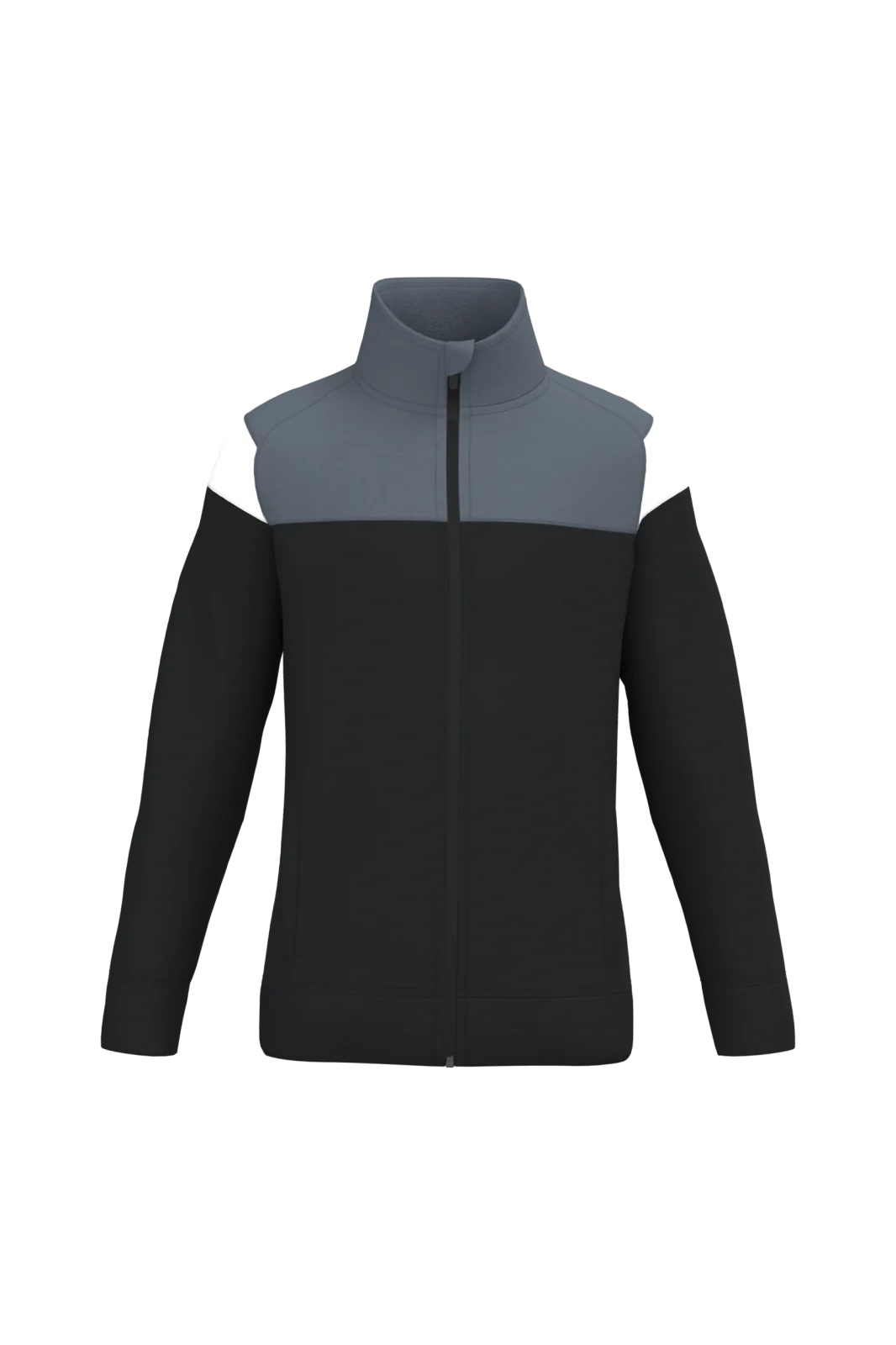 Veste de survêtement zippée enfant PA391 — Black / sporty grey