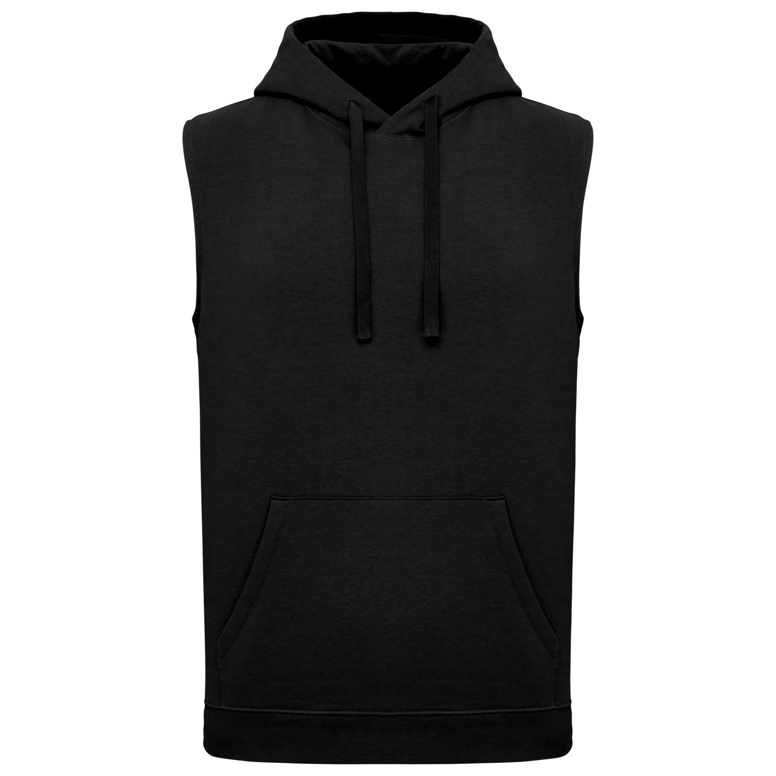 Sweat-shirt à capuche sans manches unisexe PA393 — Black