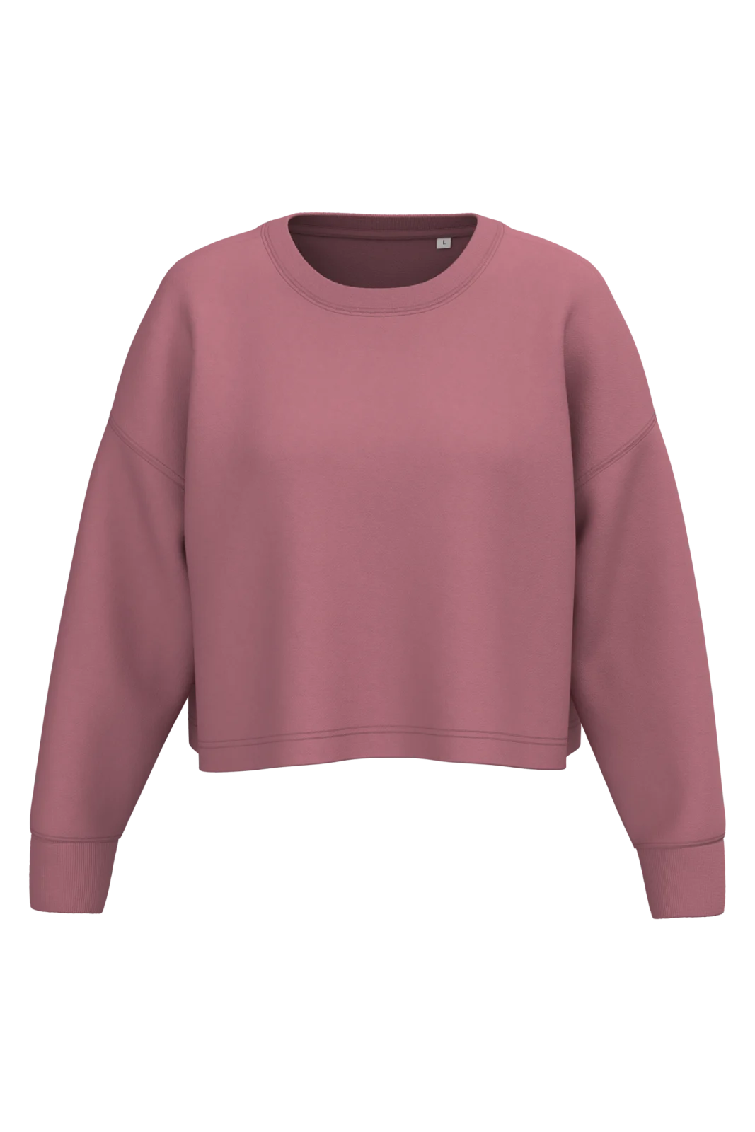 Sweat-shirt crop col rond femme PA395 — Antique Rose