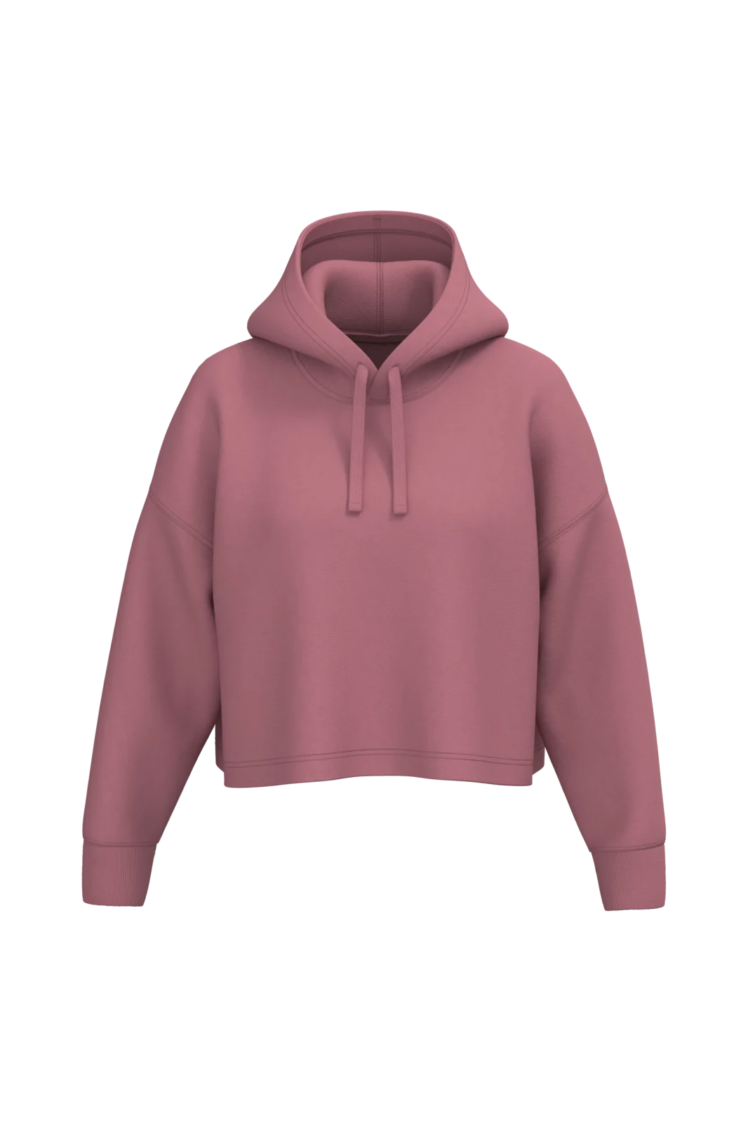 Sweat-shirt crop à capuche femme PA396 — Antique Rose