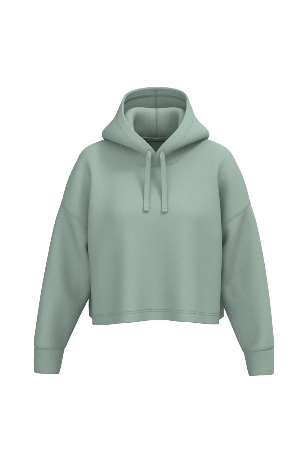 Sweat-shirt crop à capuche femme PA396 — Sage