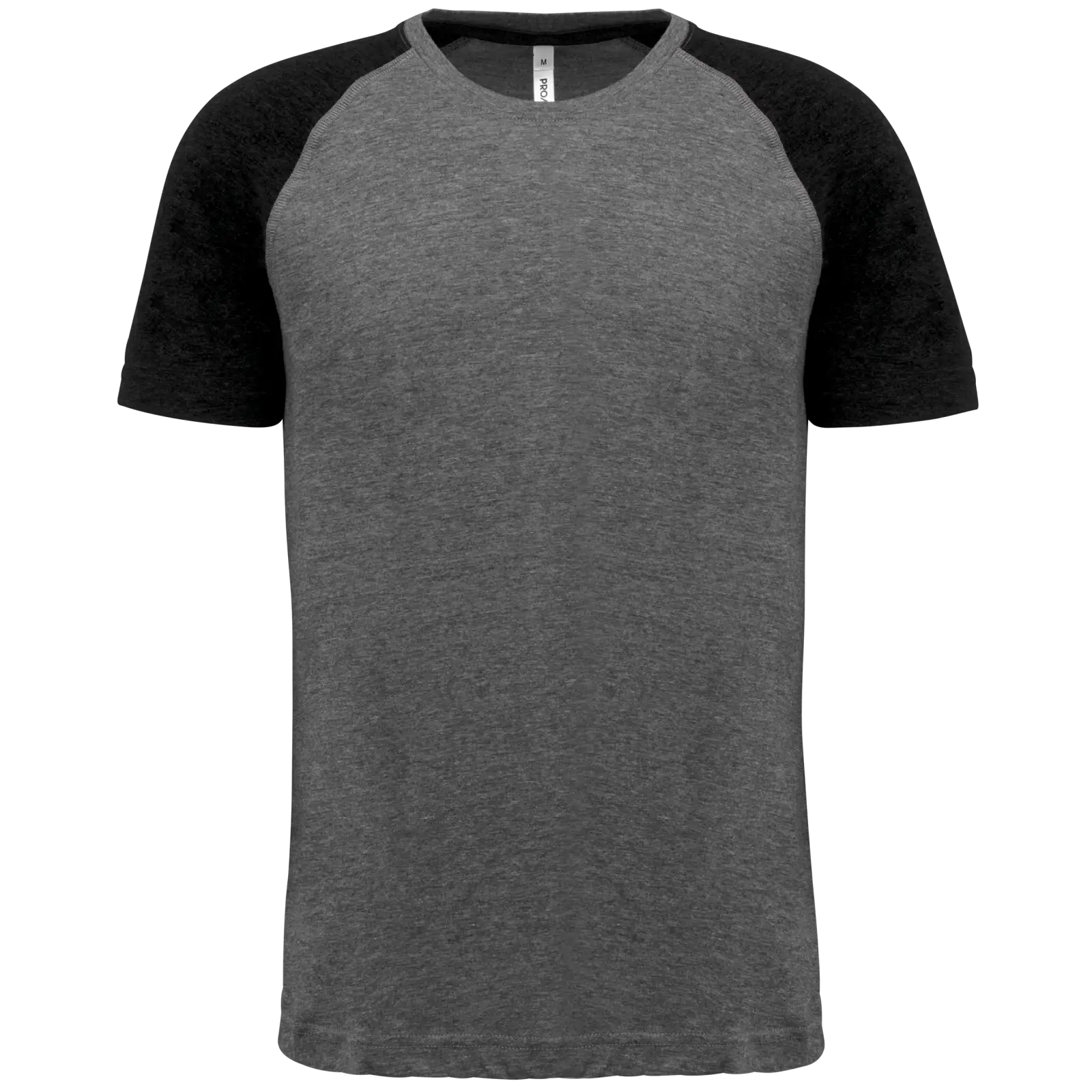 T-shirt triblend bicolore sport manches courtes unisexe PA4010 — Grey Heather / Black Heather