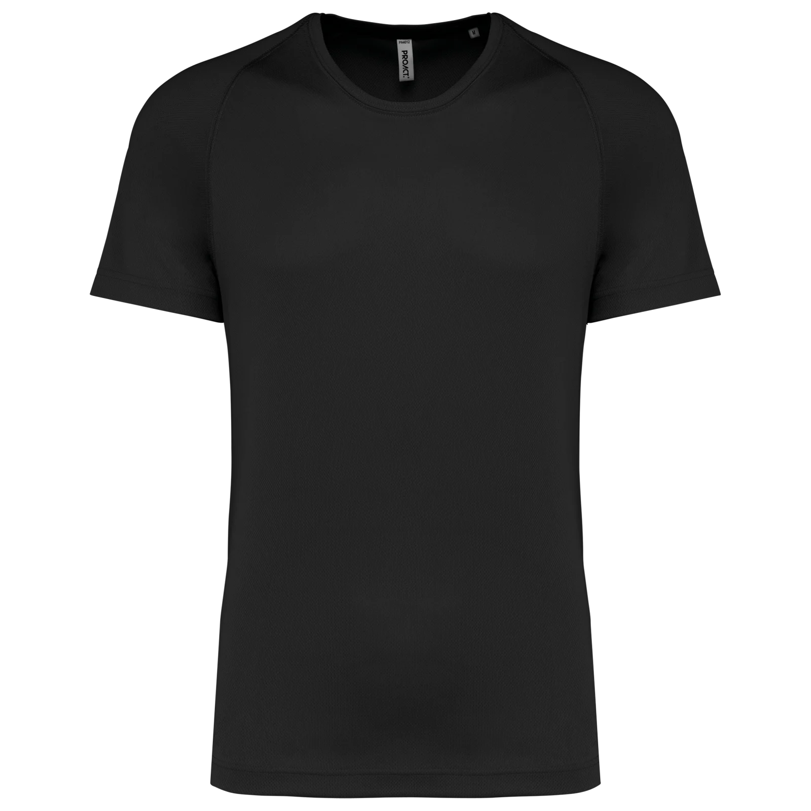 T-shirt de sport à col rond recyclé homme PA4012 — Black