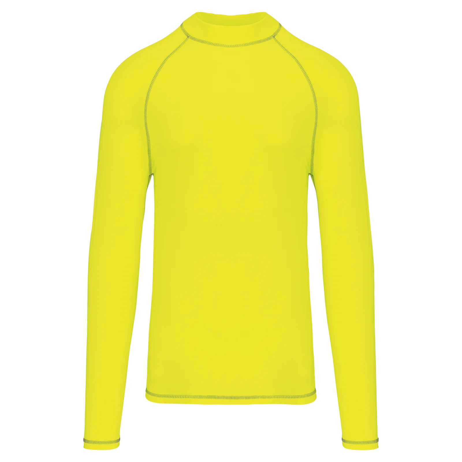 T-shirt technique à manches longues avec protection anti-UV unisexe PA4017 — Fluorescent Yellow