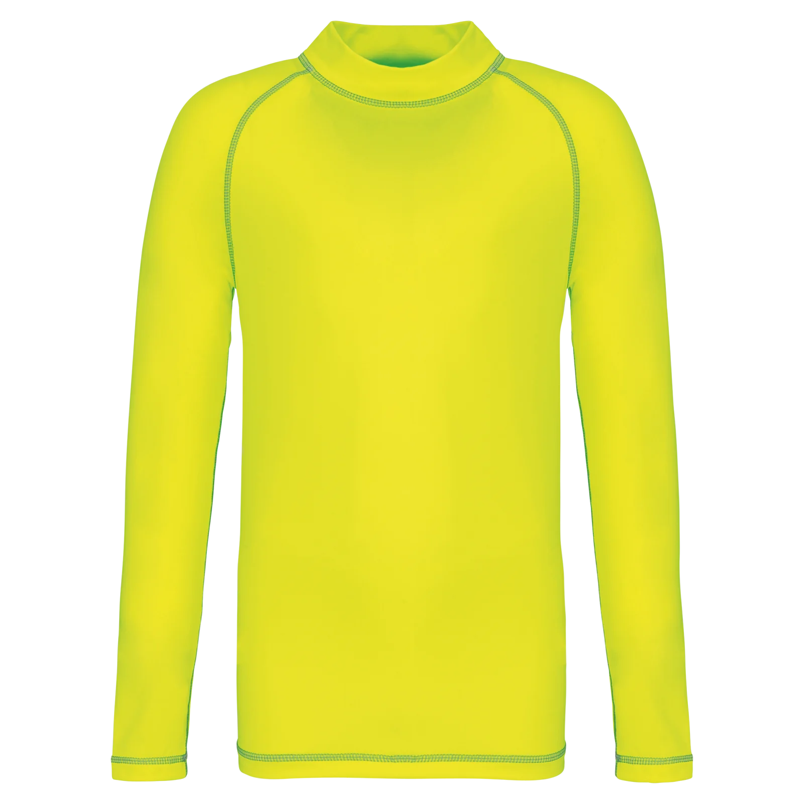 T-shirt technique à manches longues avec protection anti-UV enfant PA4018 — Fluorescent Yellow