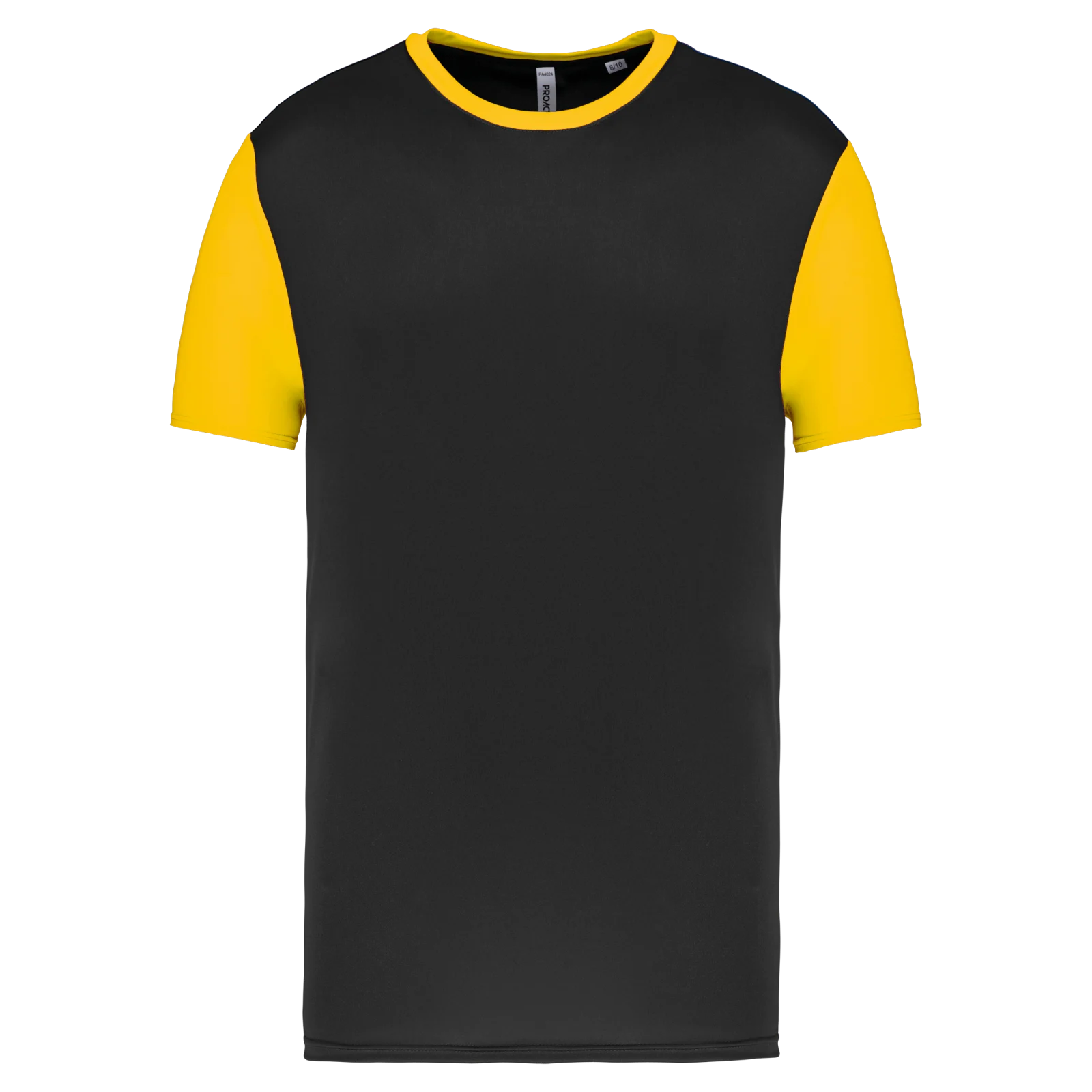 Maillot multisport manches courtes bicolore enfant PA4024 — Black / Sporty Yellow