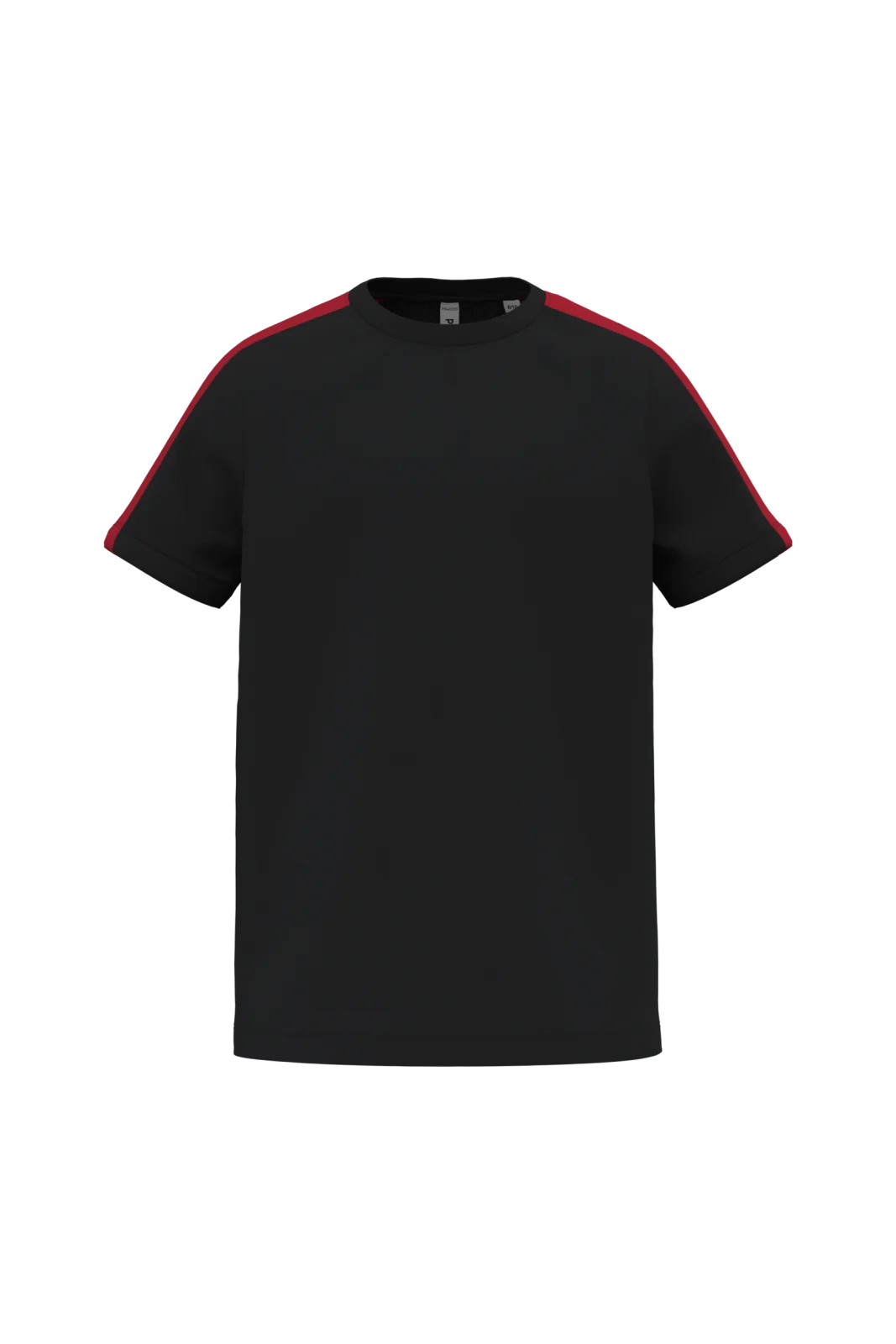 T-shirt teamwear bicolore enfant PA4056 — Black / Sporty Red