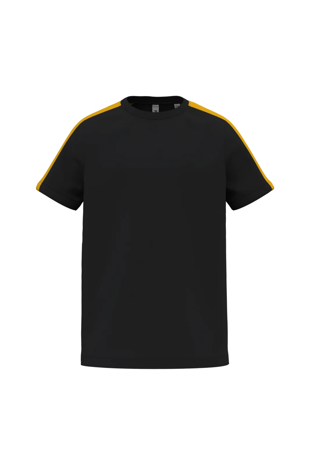 T-shirt teamwear bicolore enfant PA4056 — Black / Sporty Yellow