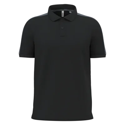 Polo teamwear bicolore unisexe PA4057 — Black / sporty grey