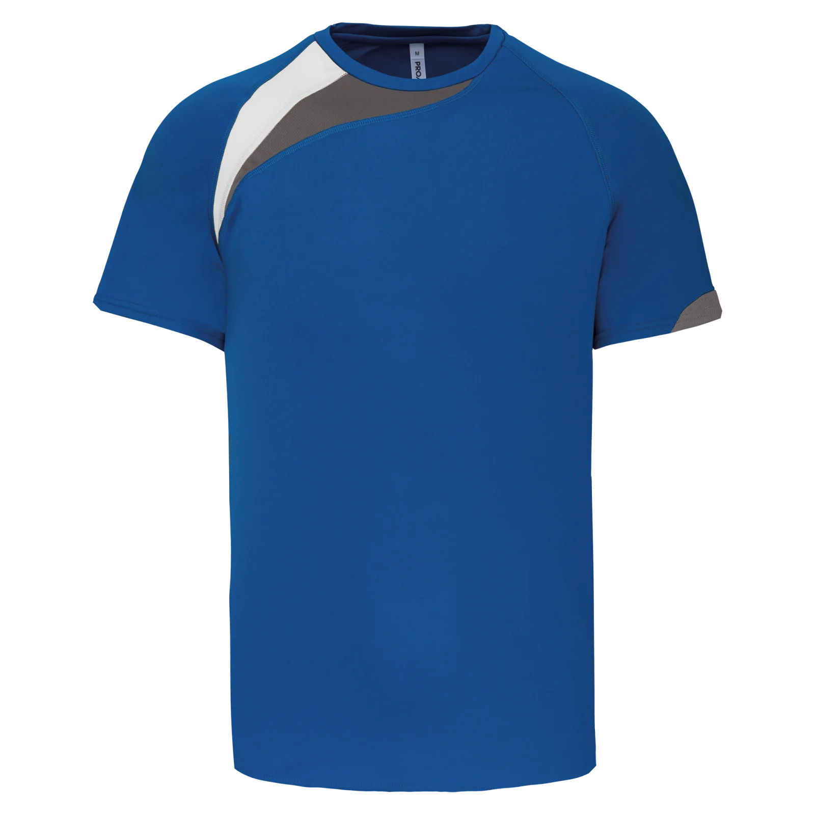 Maillot multisport manches courtes unisexe PA436 — Sporty Royal Blue/ White / Storm Grey
