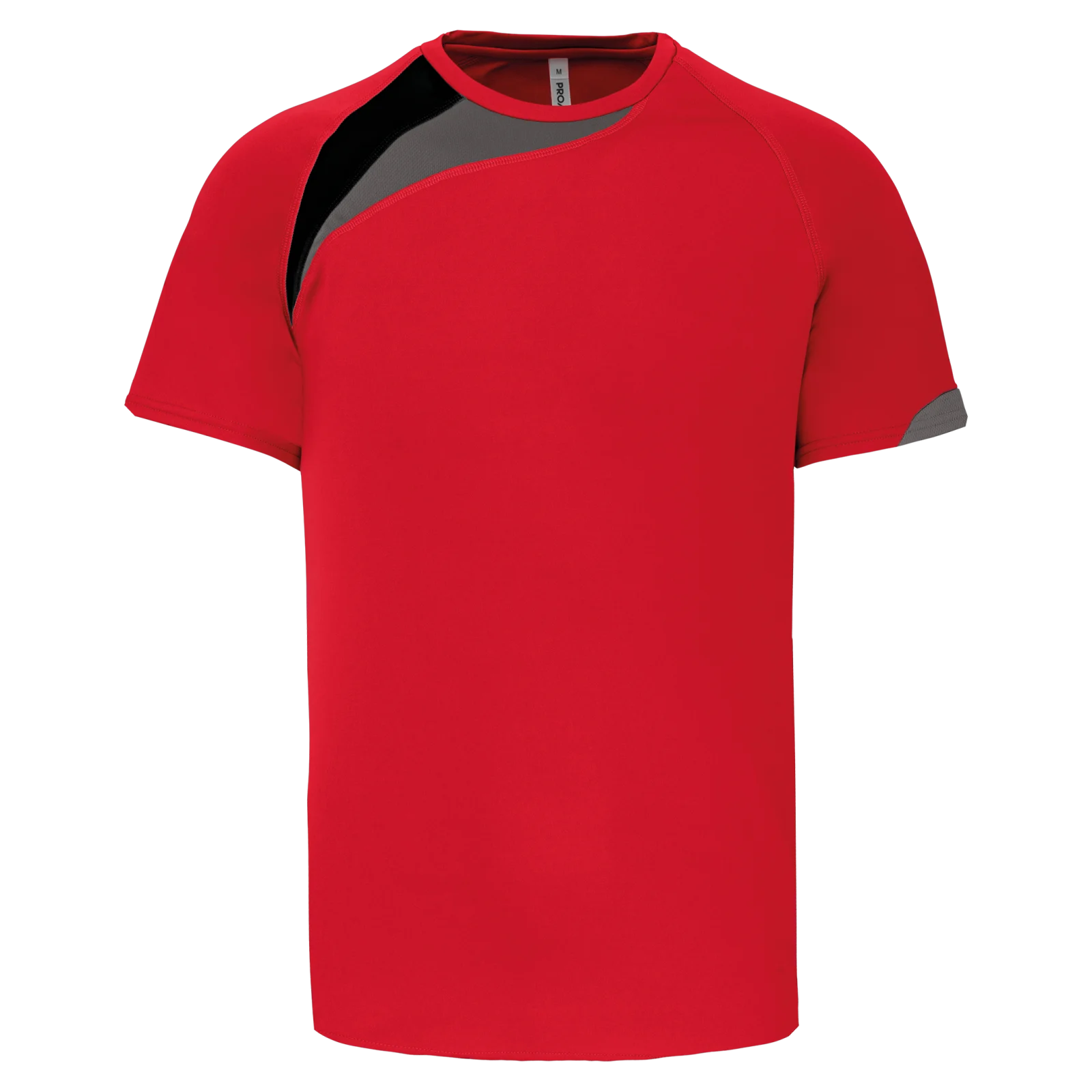 Maillot multisport manches courtes enfant PA437 — Sporty red/Black/Storm grey