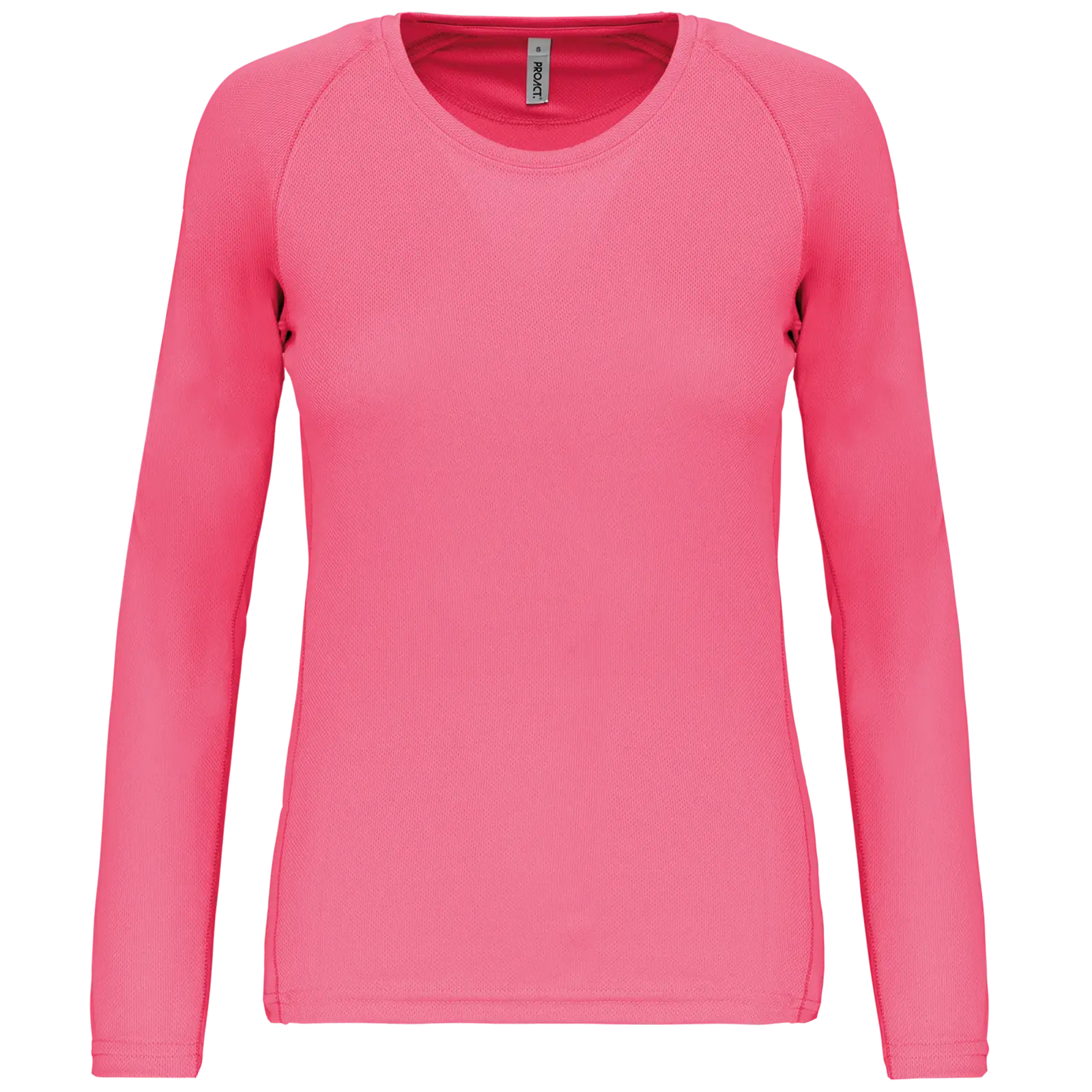 T-shirt de sport manches longues femme PA444 — Fluorescent Pink