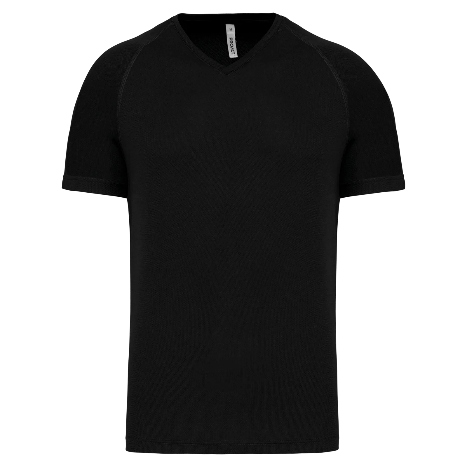 T-shirt de sport manches courtes col v homme PA476 — Black