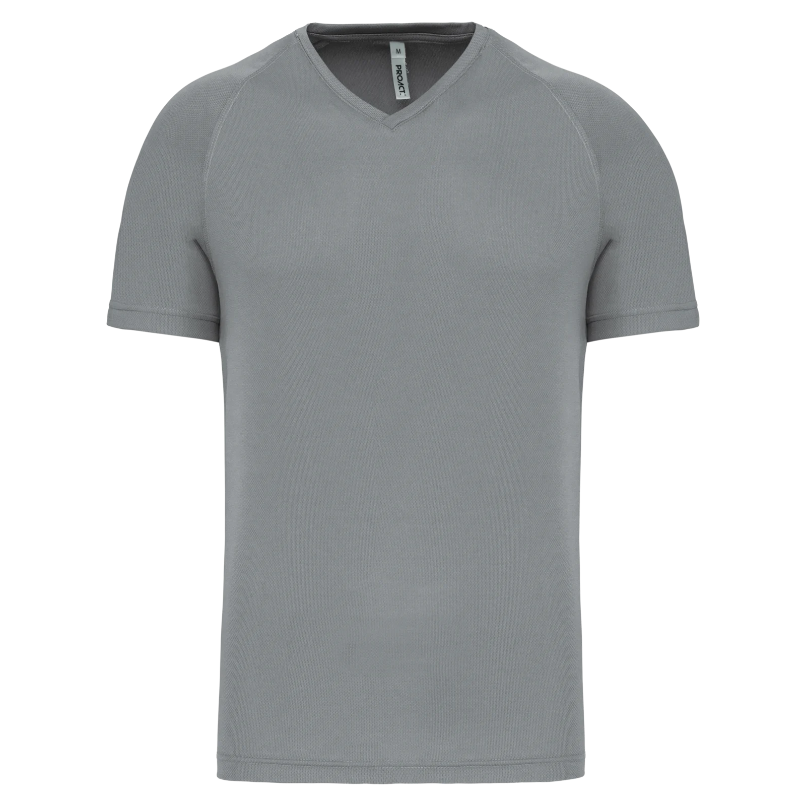 T-shirt de sport manches courtes col v homme PA476 — Fine Grey