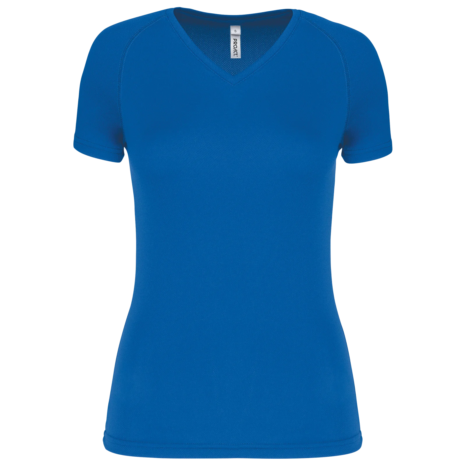 T-shirt de sport manches courtes col v femme PA477 — Aqua Blue