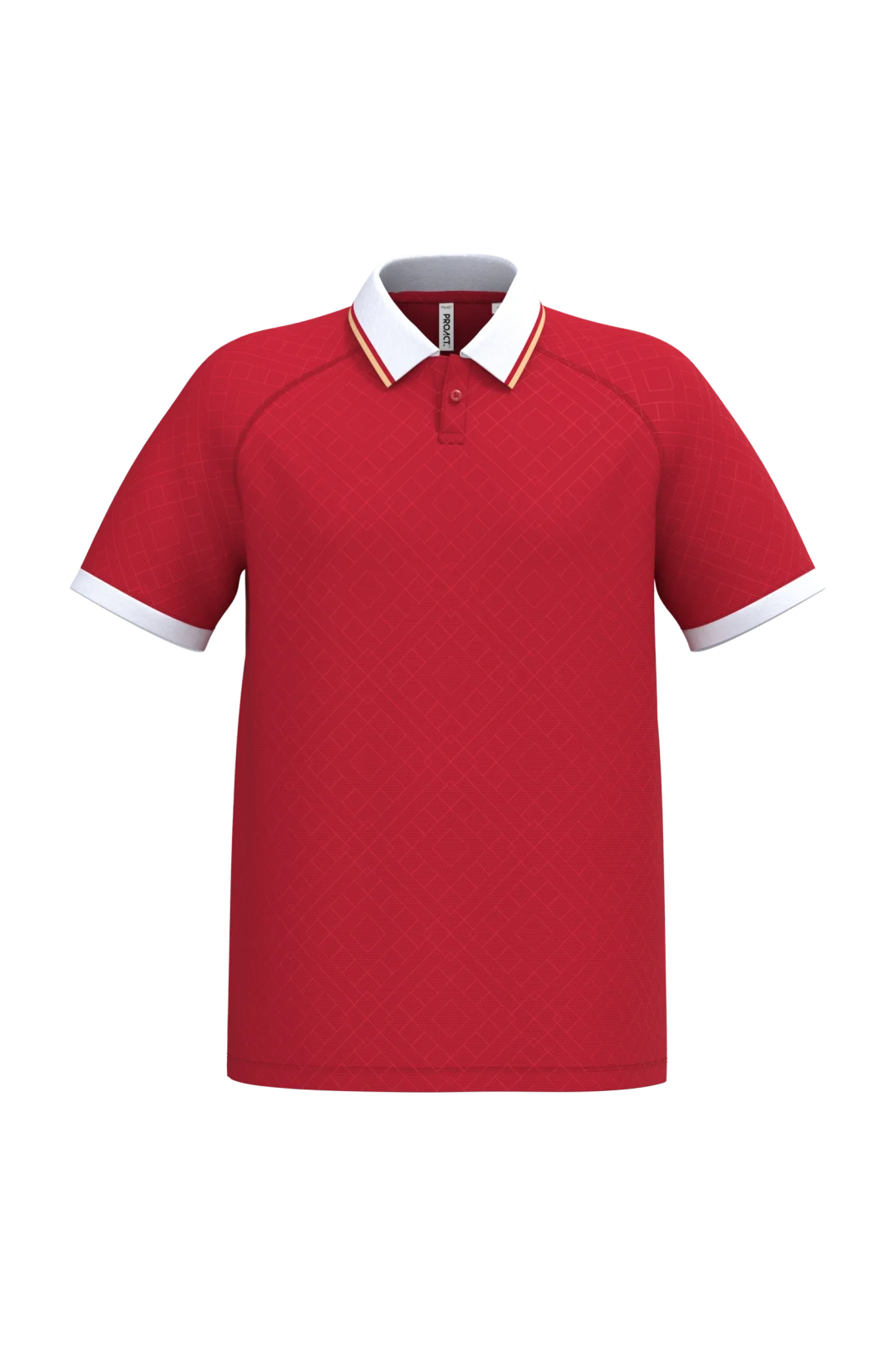 Maillot lifestyle à col polo unisexe PA497 — Sporty Red / White / Gold