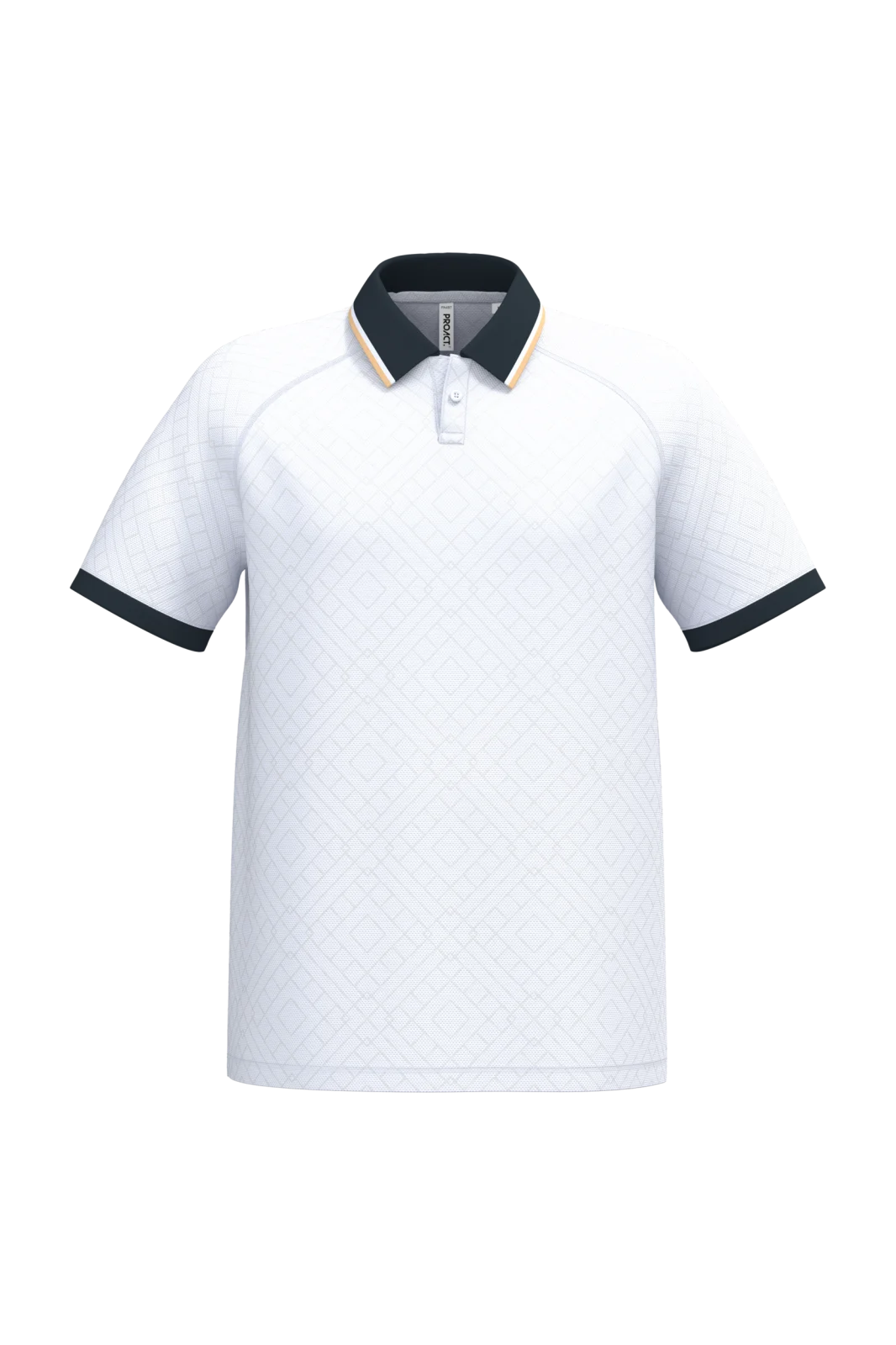 Maillot lifestyle à col polo unisexe PA497 — White / Navy / Gold