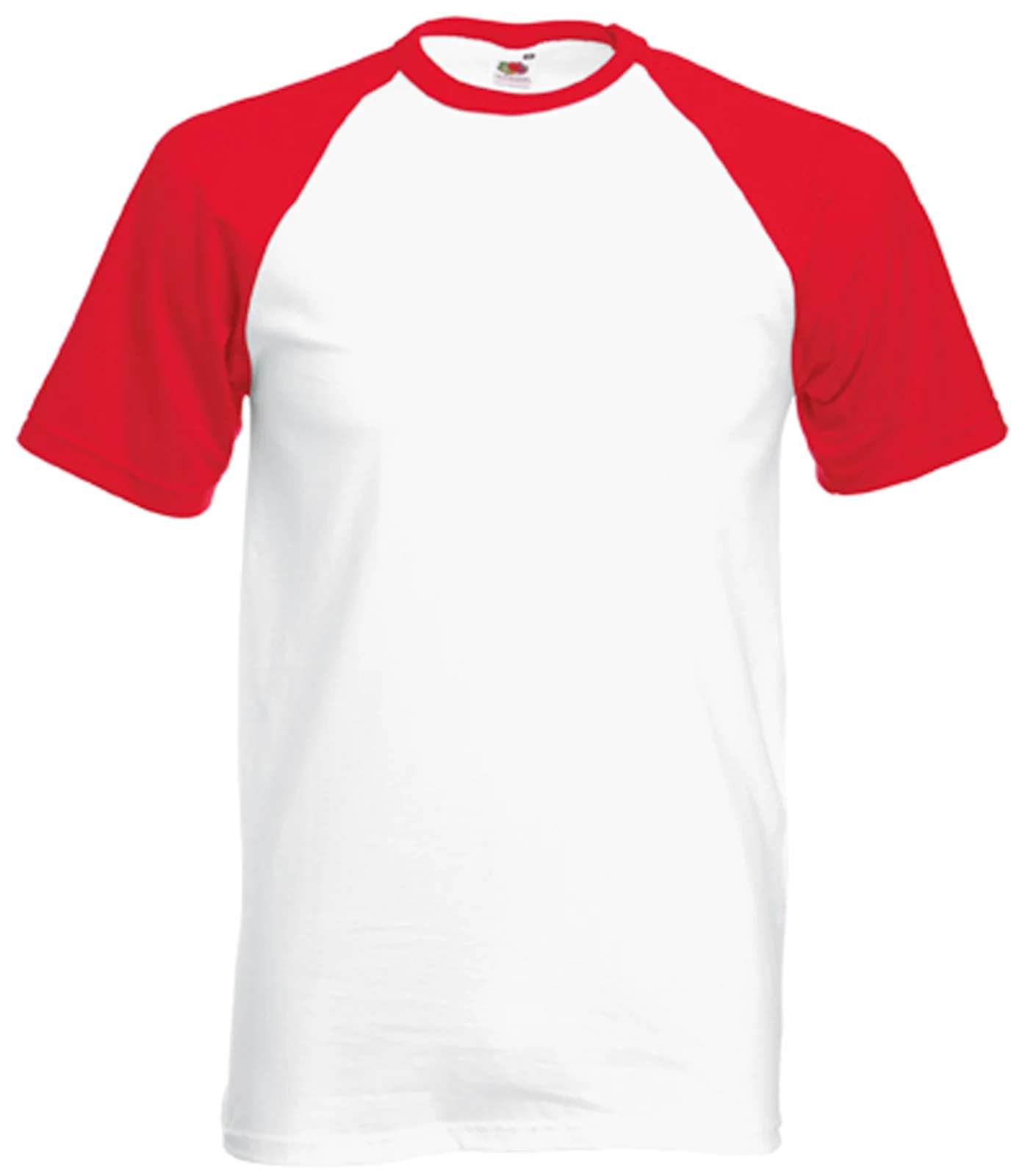 T-shirt baseball Valueweight SC61026 — White / Red
