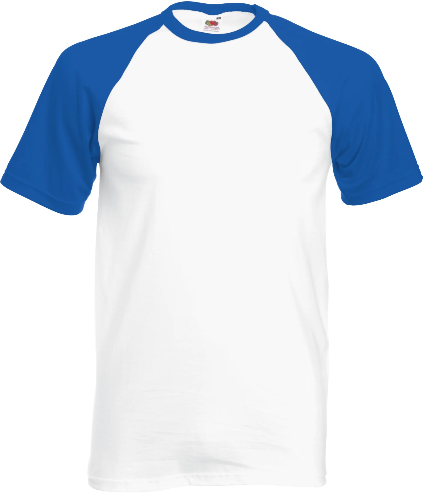 T-shirt baseball Valueweight SC61026 — White / Royal Blue