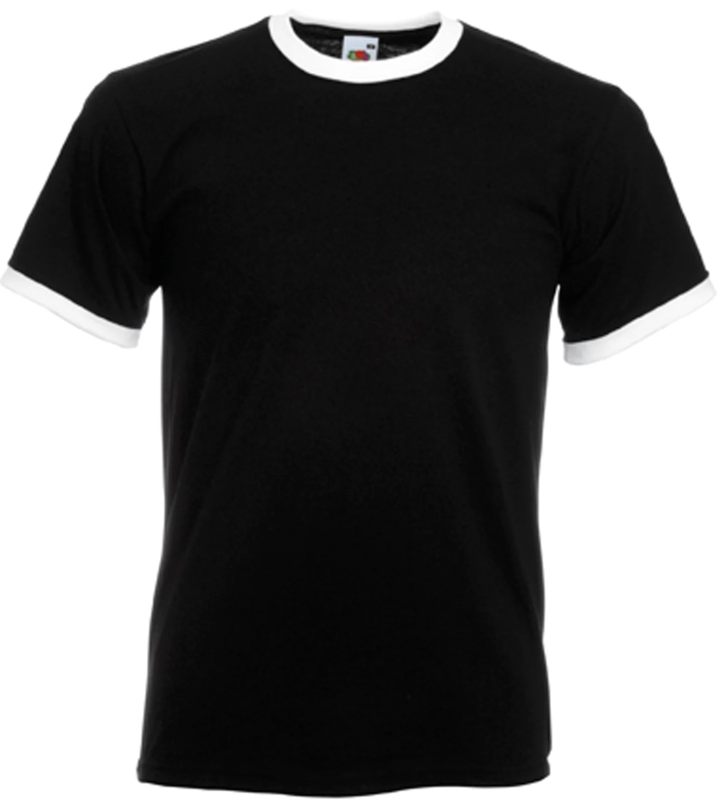 T-shirt Ringer Valueweight SC61168 — Black / White