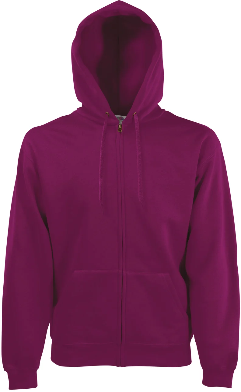 Sweat-shirt homme zippé capuche Classic (62-062-0) SC62062 — Burgundy