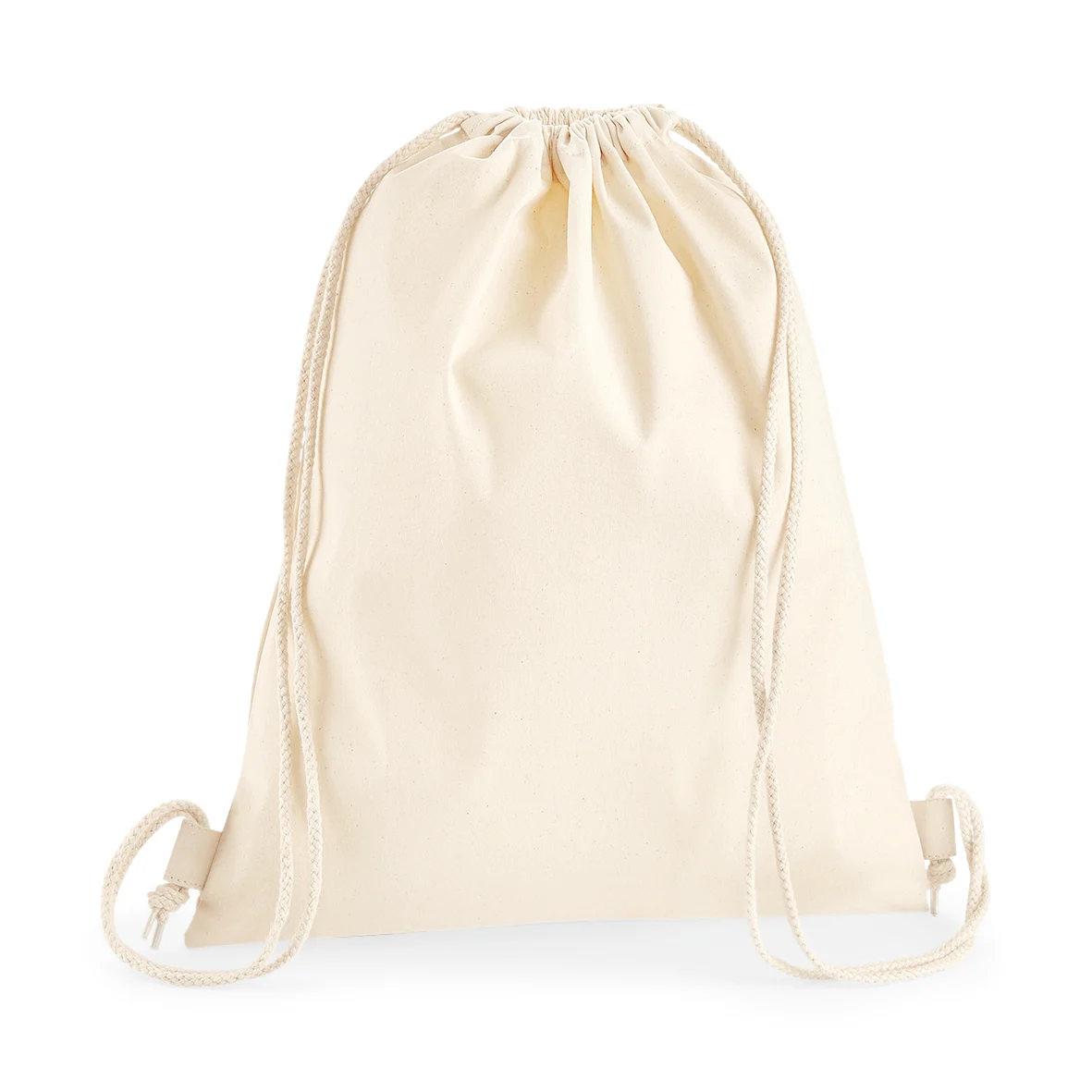Sac de gym en coton premium W210 — Natural