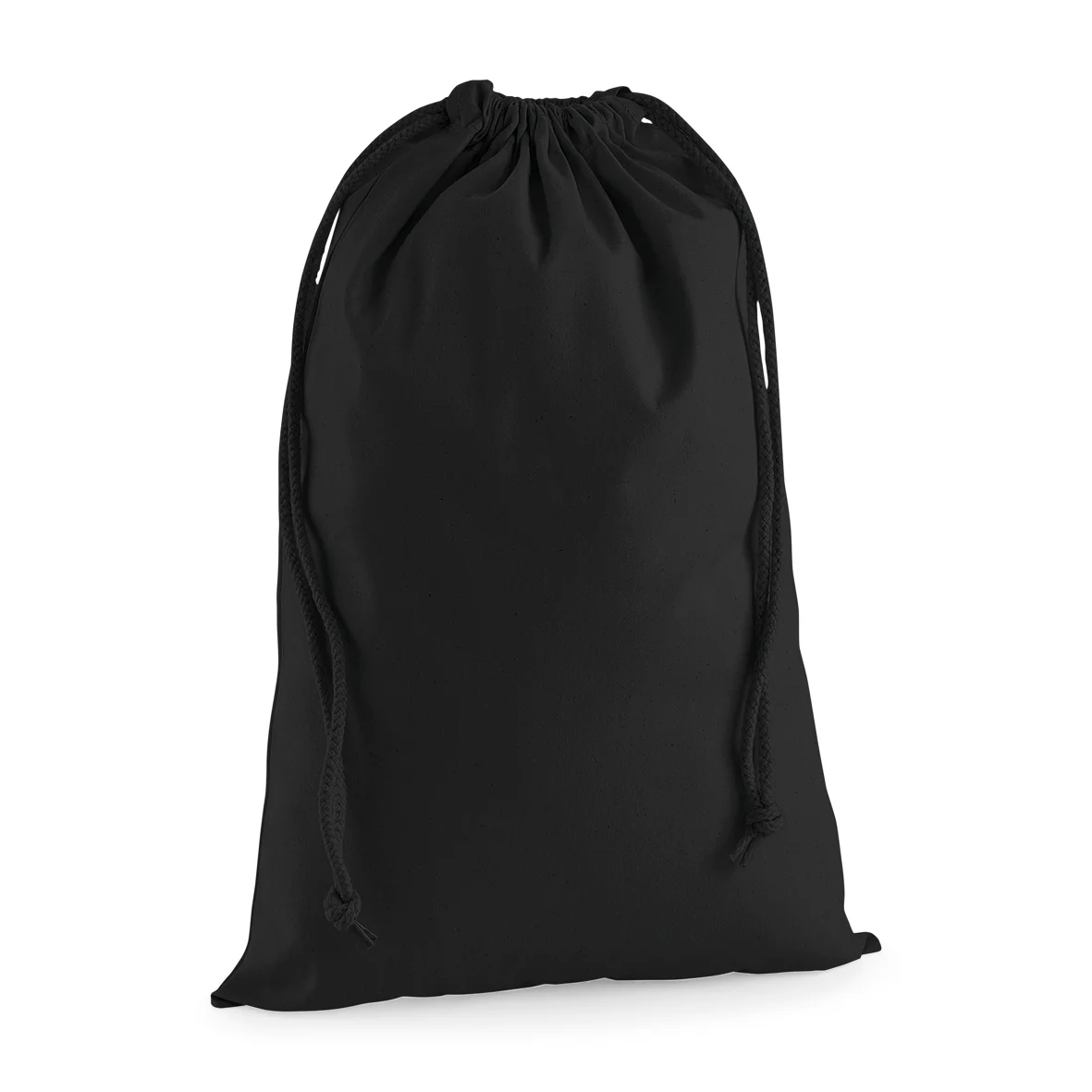 Sac cordelette en coton premium W216 — Black
