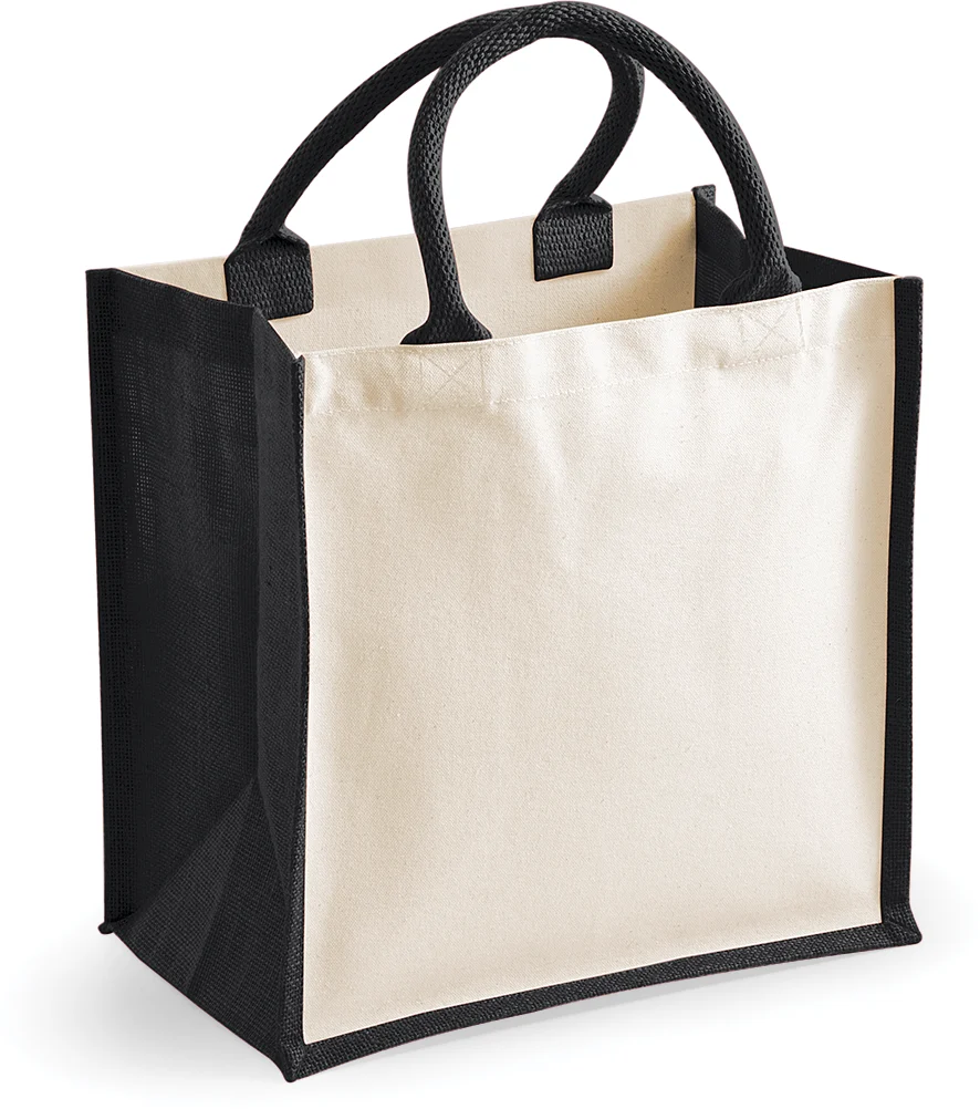 Sac cabas en jute W421 — Black