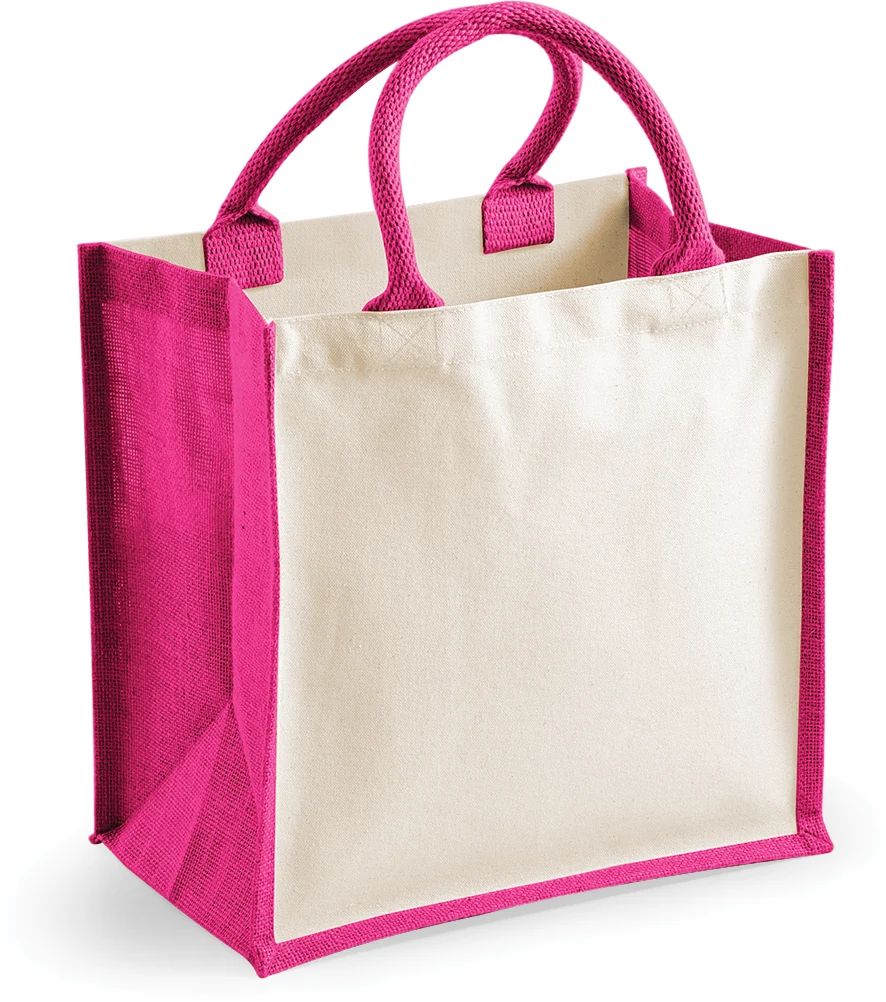 Sac cabas en jute W421 — Fuchsia