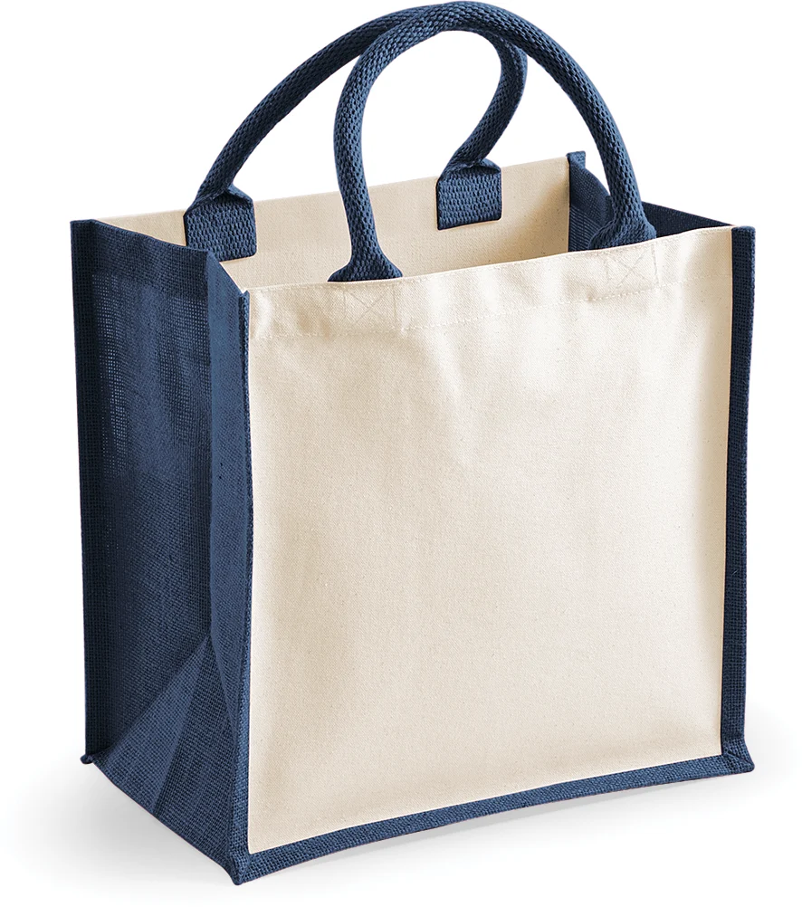 Sac cabas en jute W421 — Navy